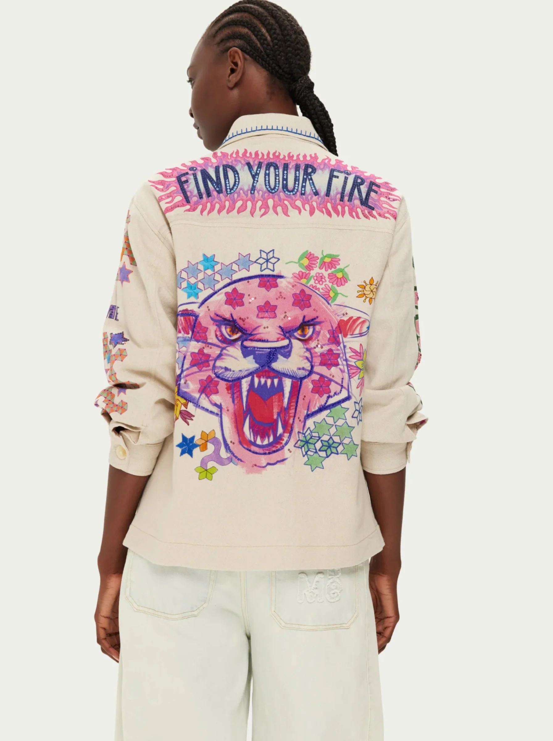 Briann Embroidered Denim Jacket - Image 3