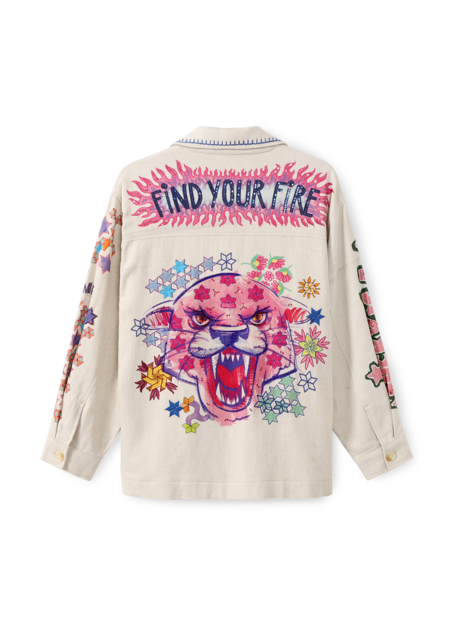 Briann Embroidered Denim Jacket - Image 4