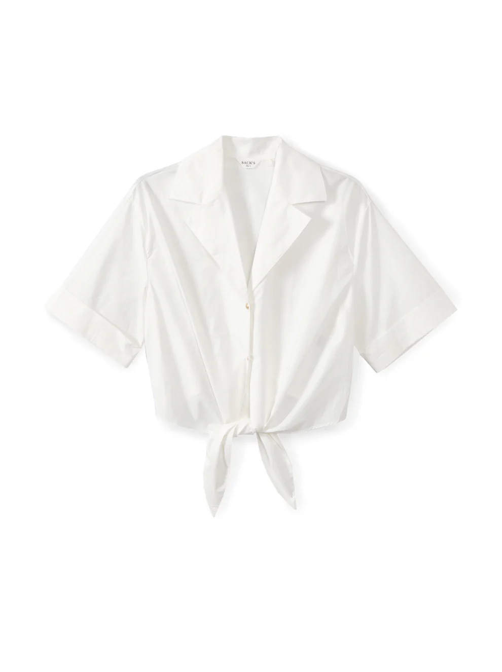 Button-down shirt with front tie