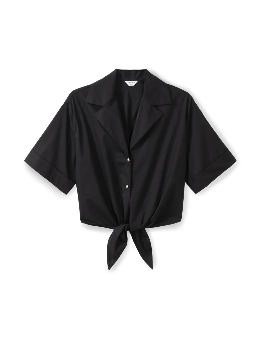 Button-down shirt with front tie