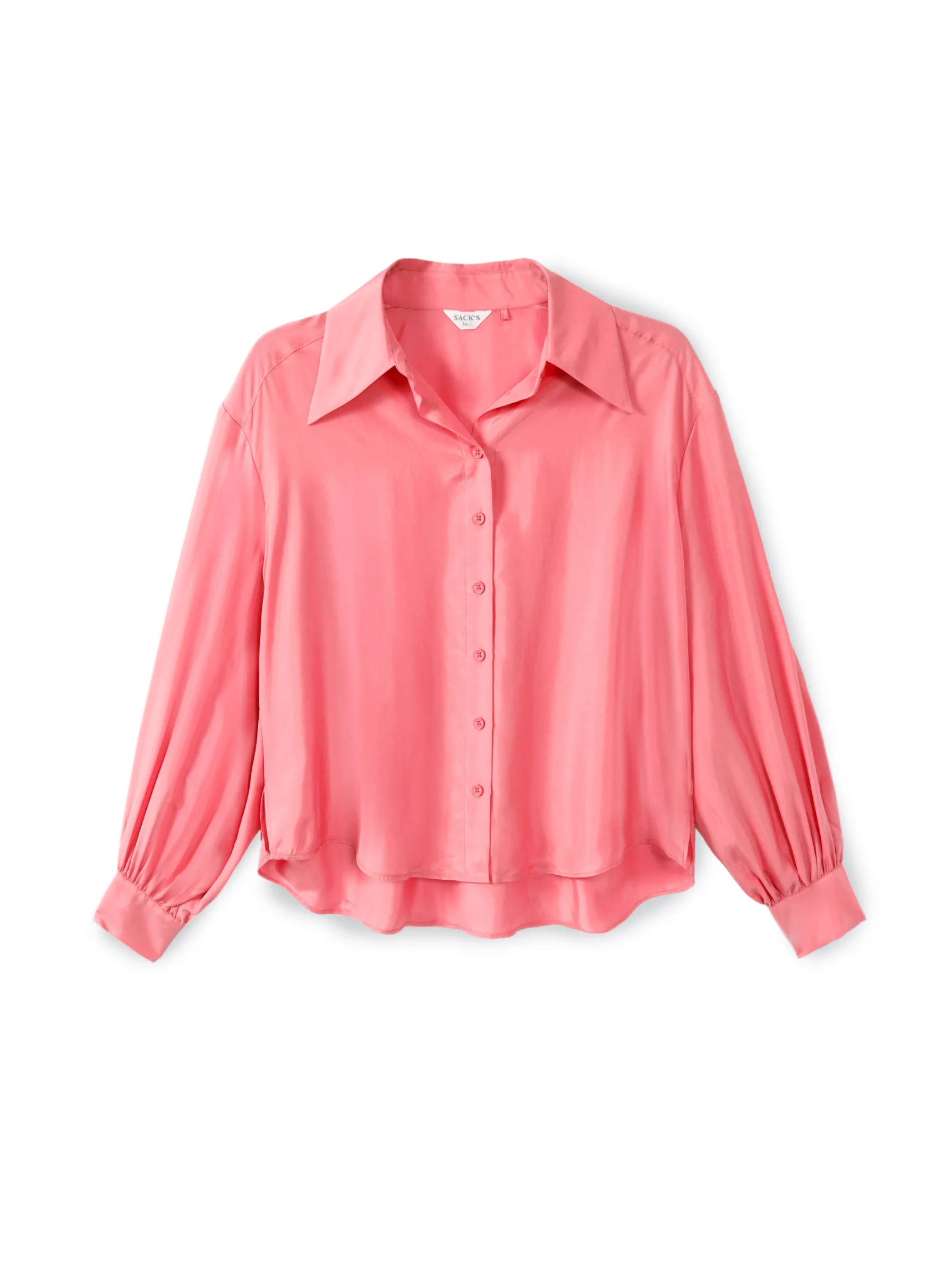 Button-down silk shirt - Image 4