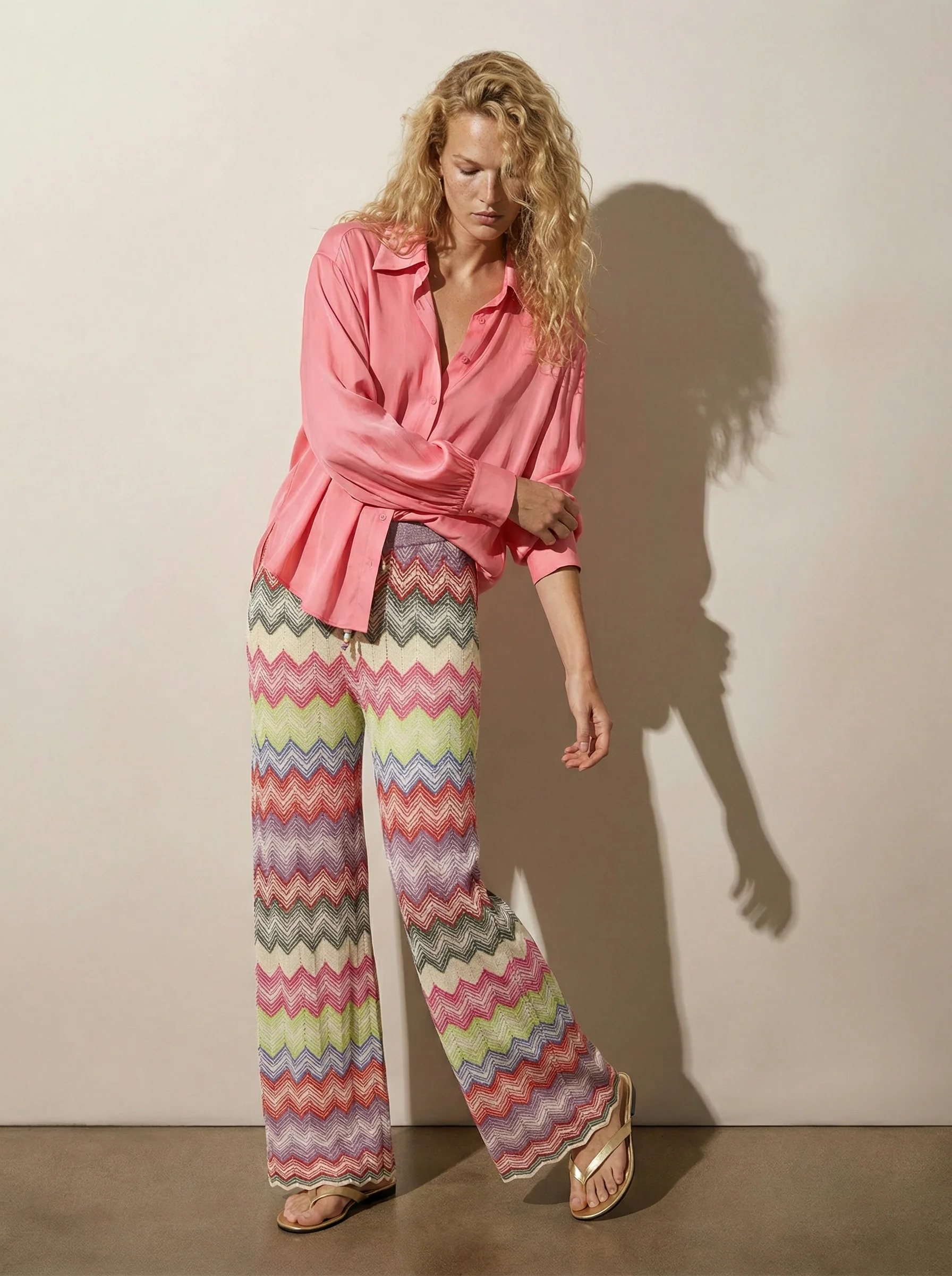 Button-down silk shirt - Image 3