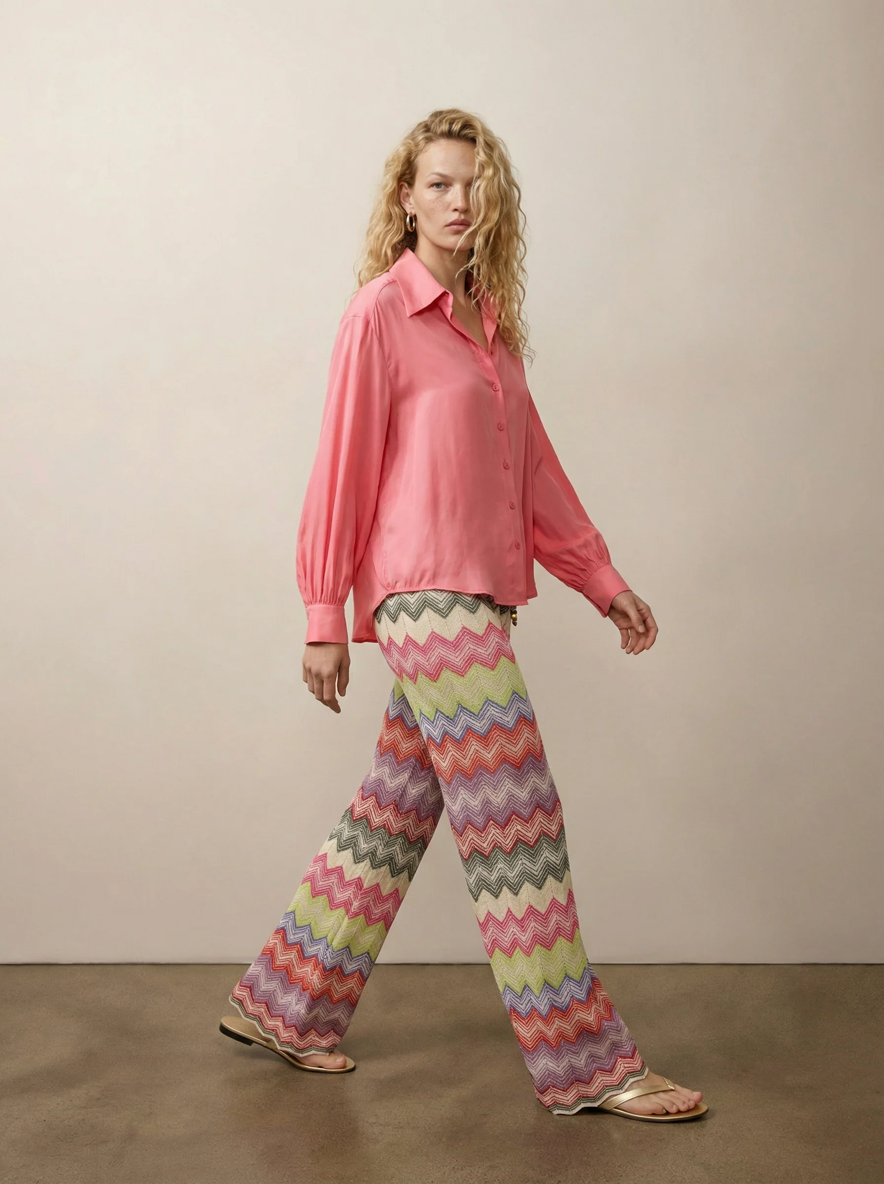 Button-down silk shirt - Image 4
