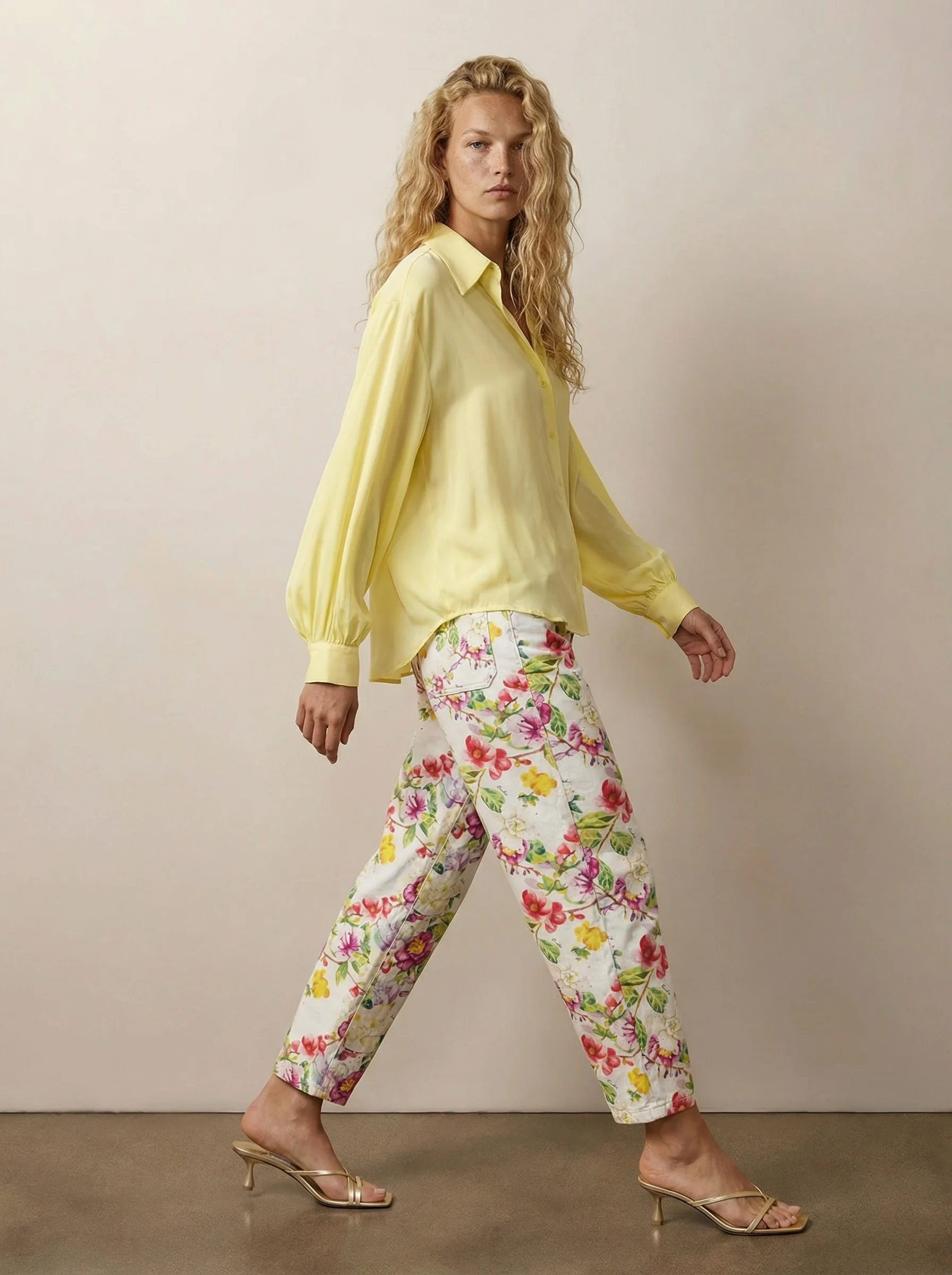 Button-down silk shirt - Image 2
