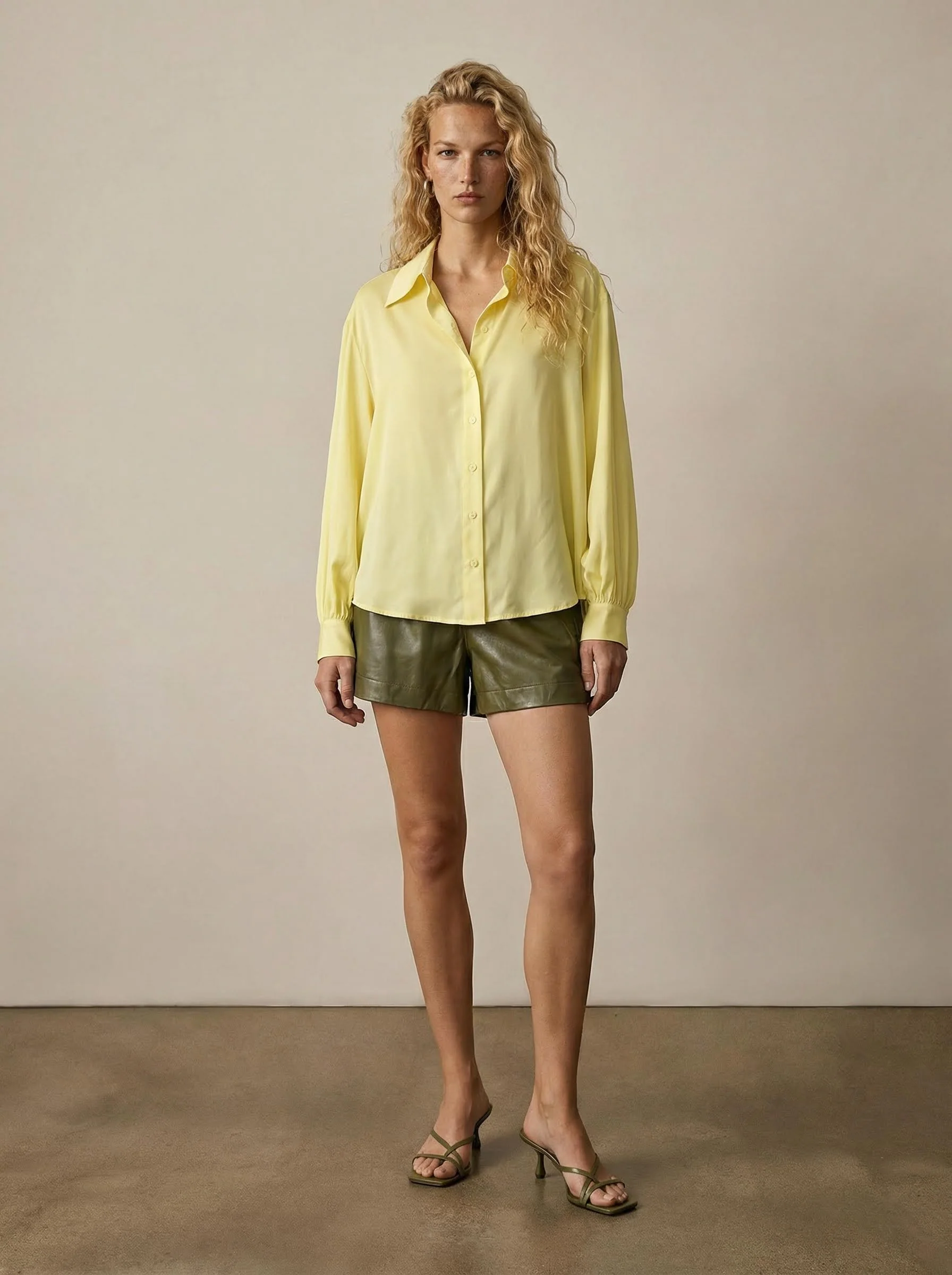 Button-down silk shirt - Image 7