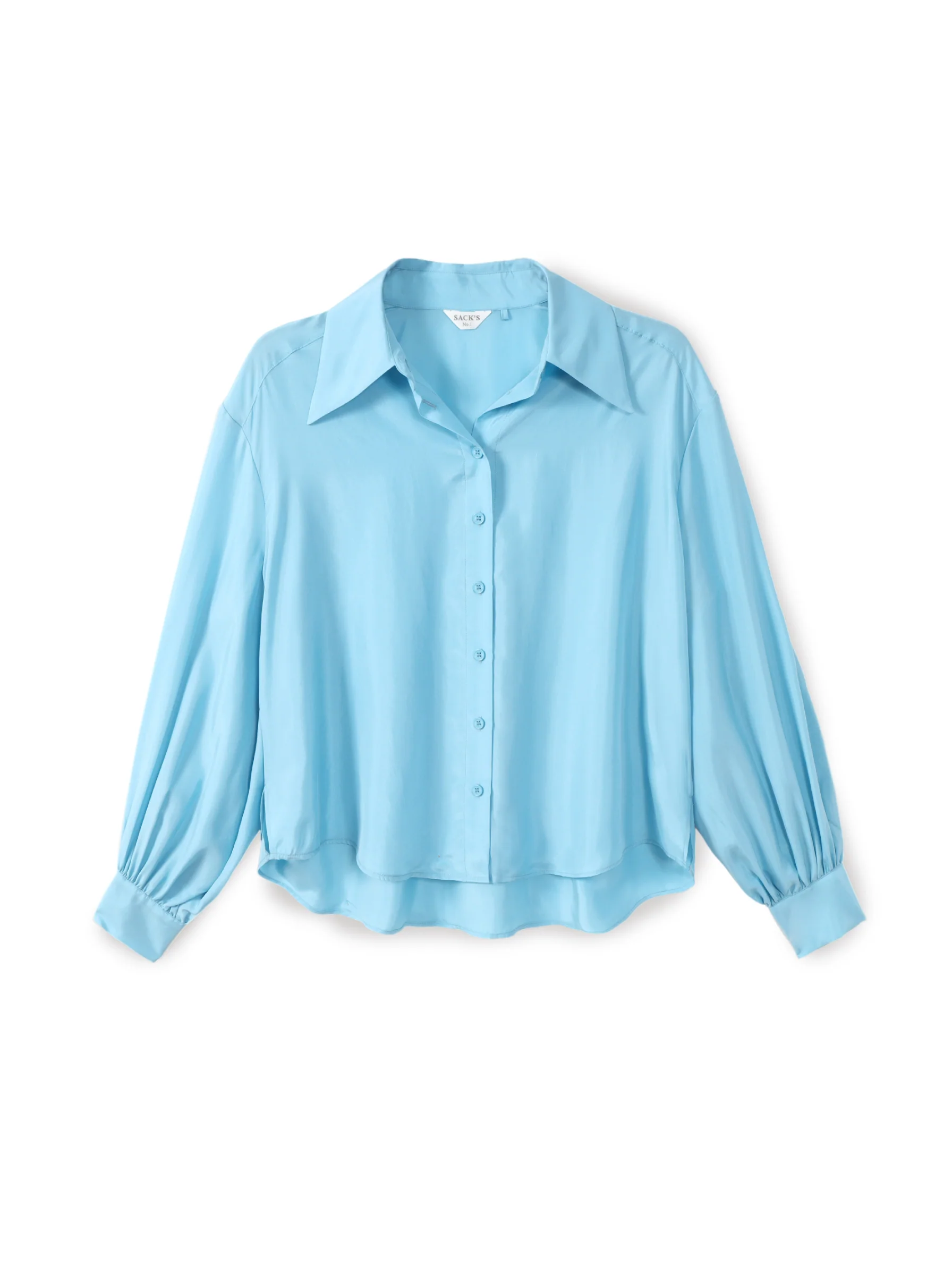 Button-down silk shirt - Image 3