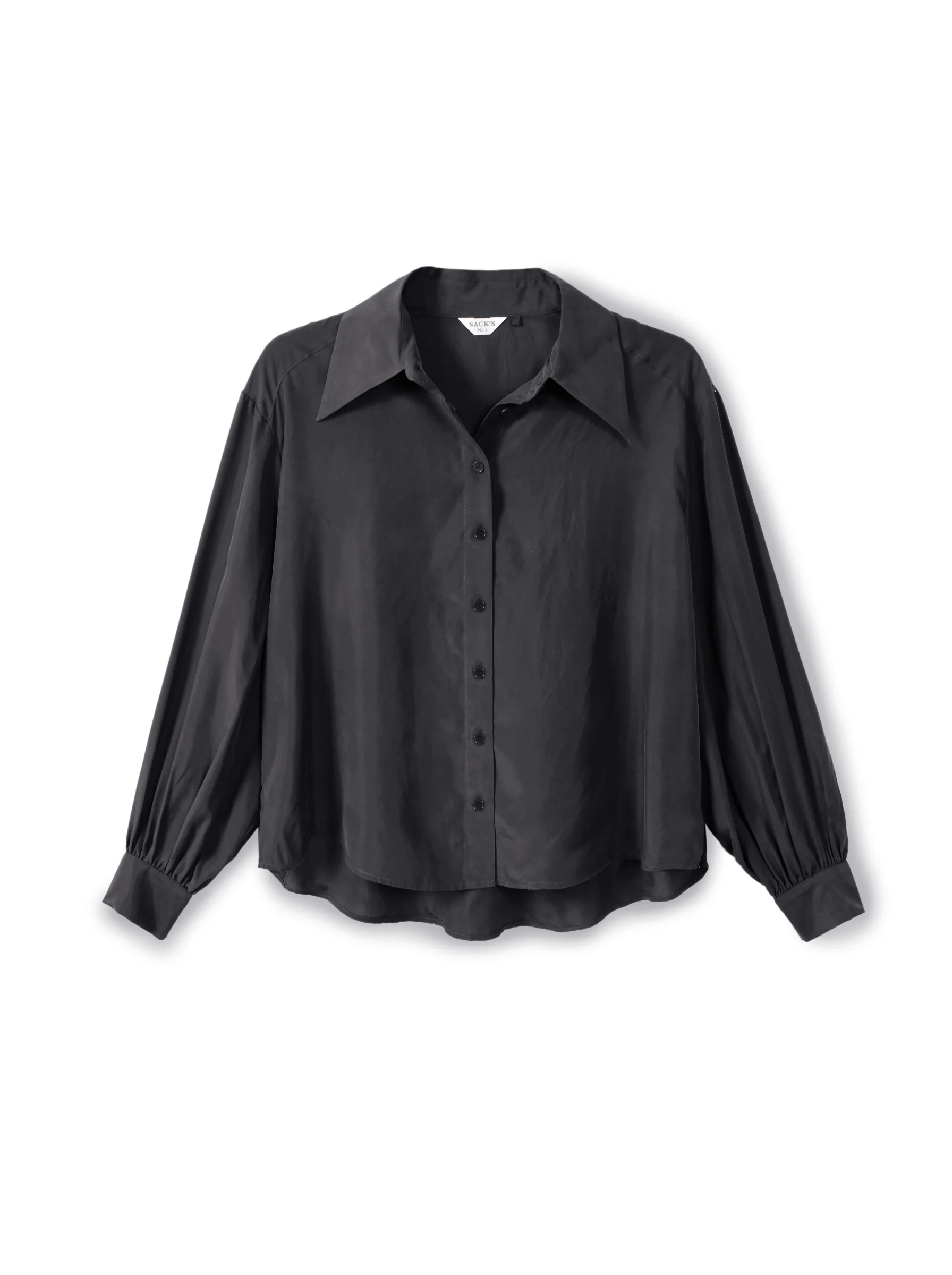 Button-down silk shirt - Image 4