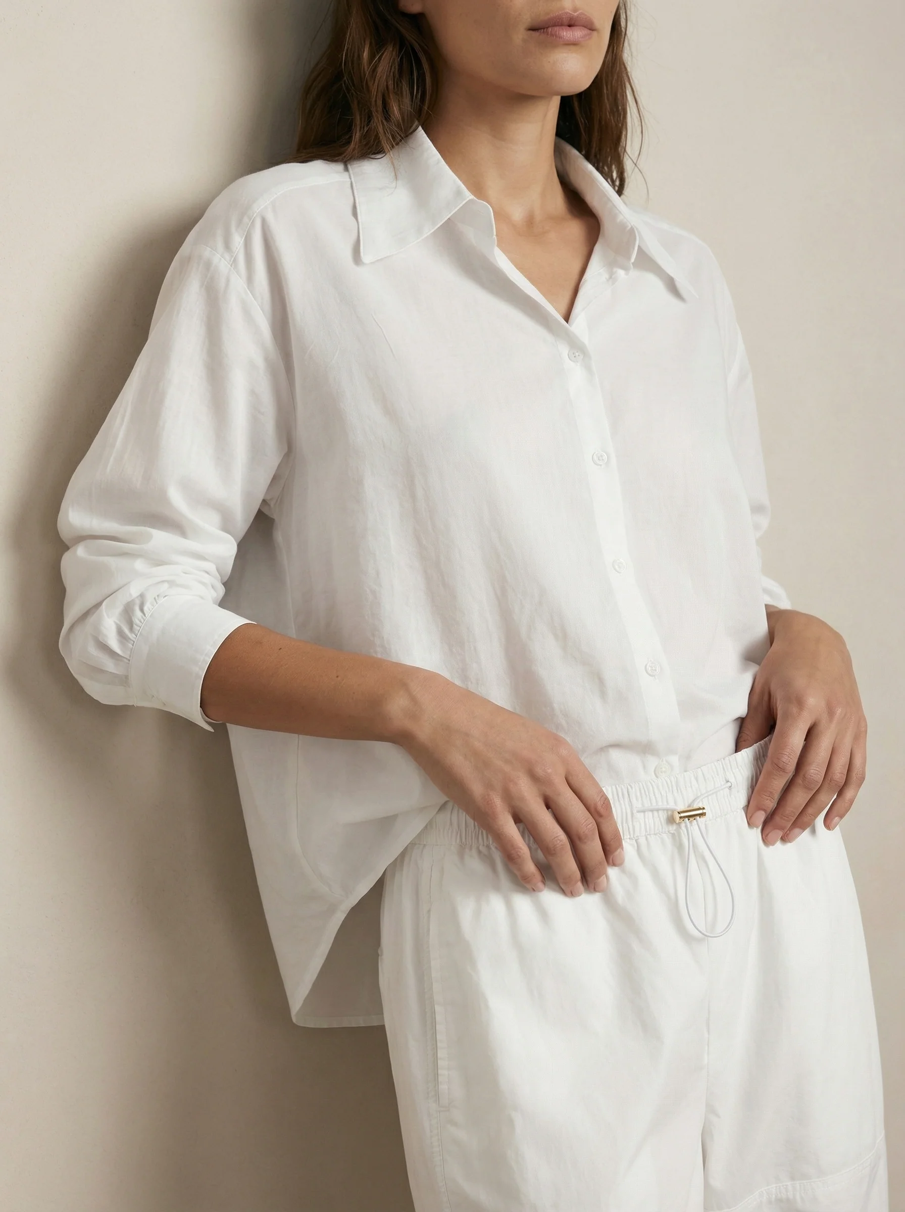 Buttoned voile shirt