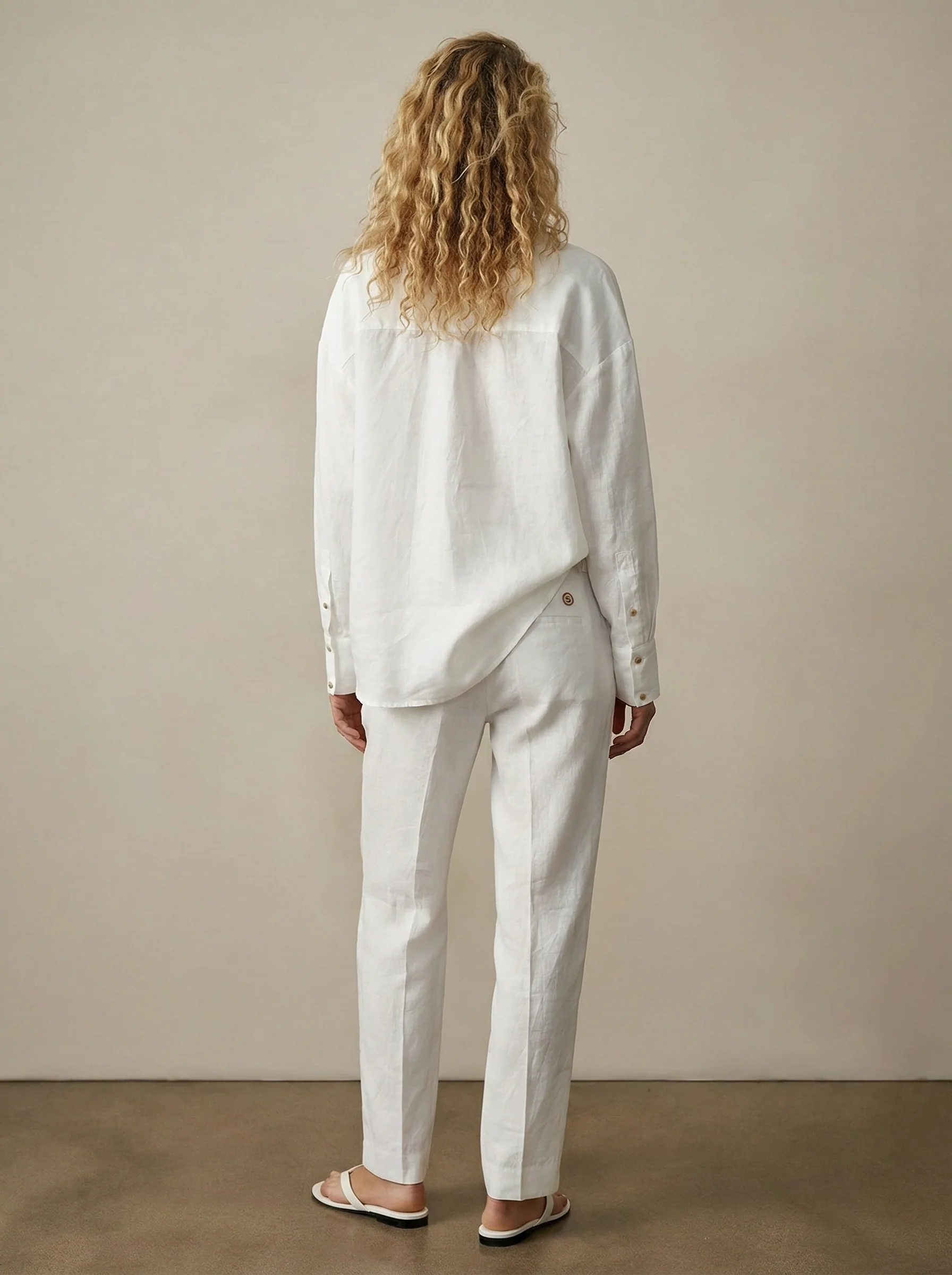 Classic button-down linen shirt - Image 3