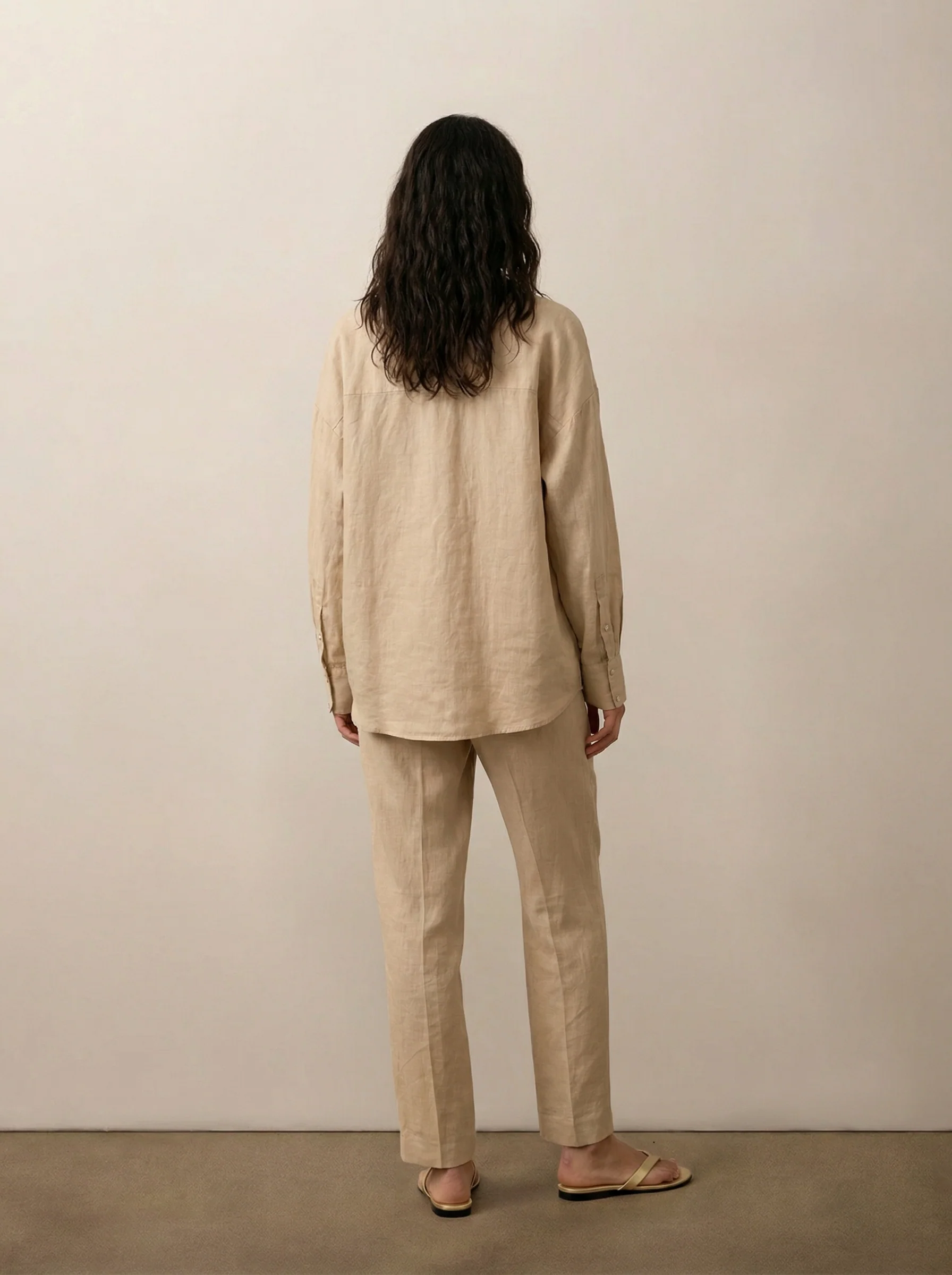 Classic button-down linen shirt - Image 3