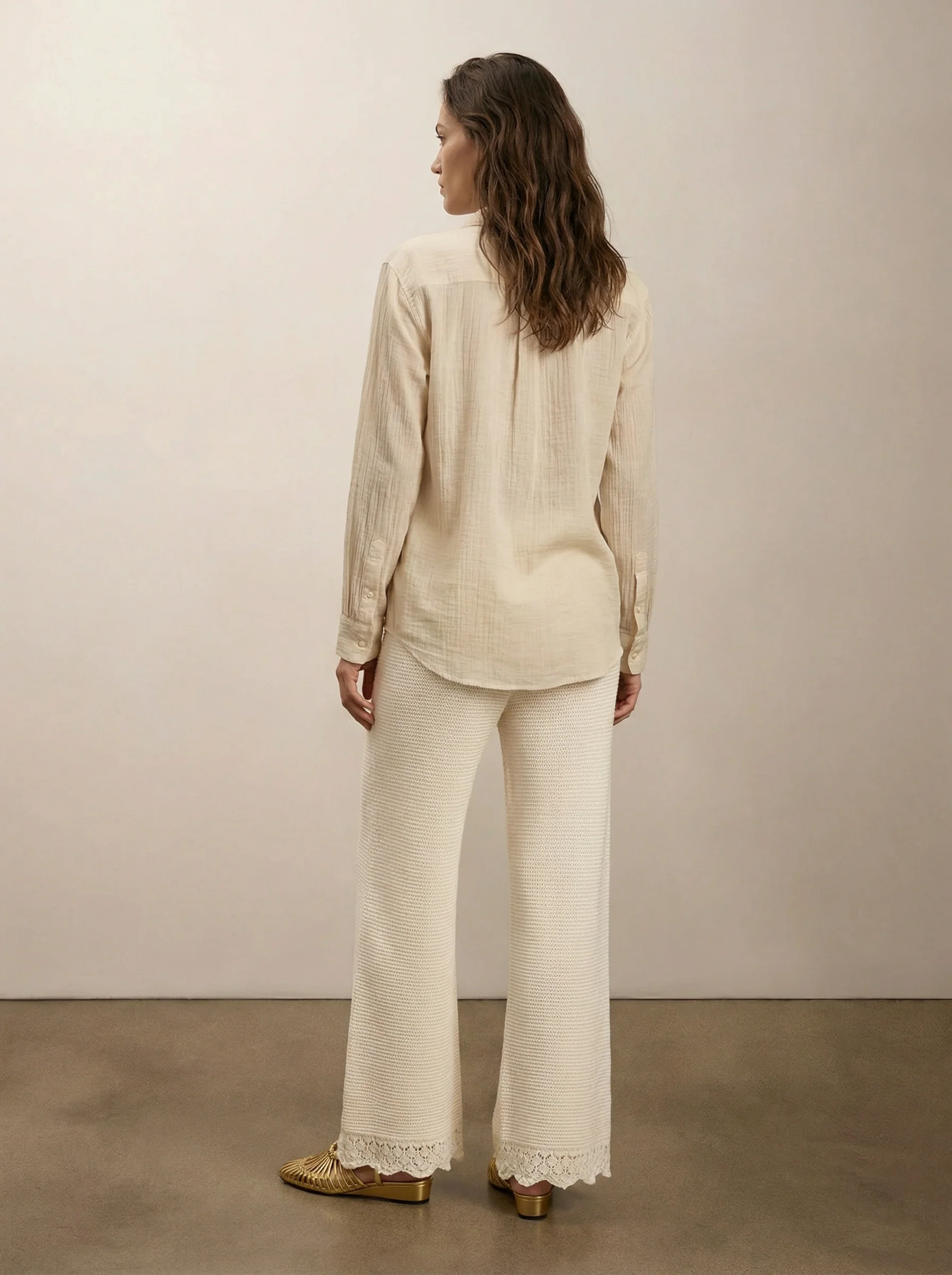 Crinkle button-down shirt - Image 4