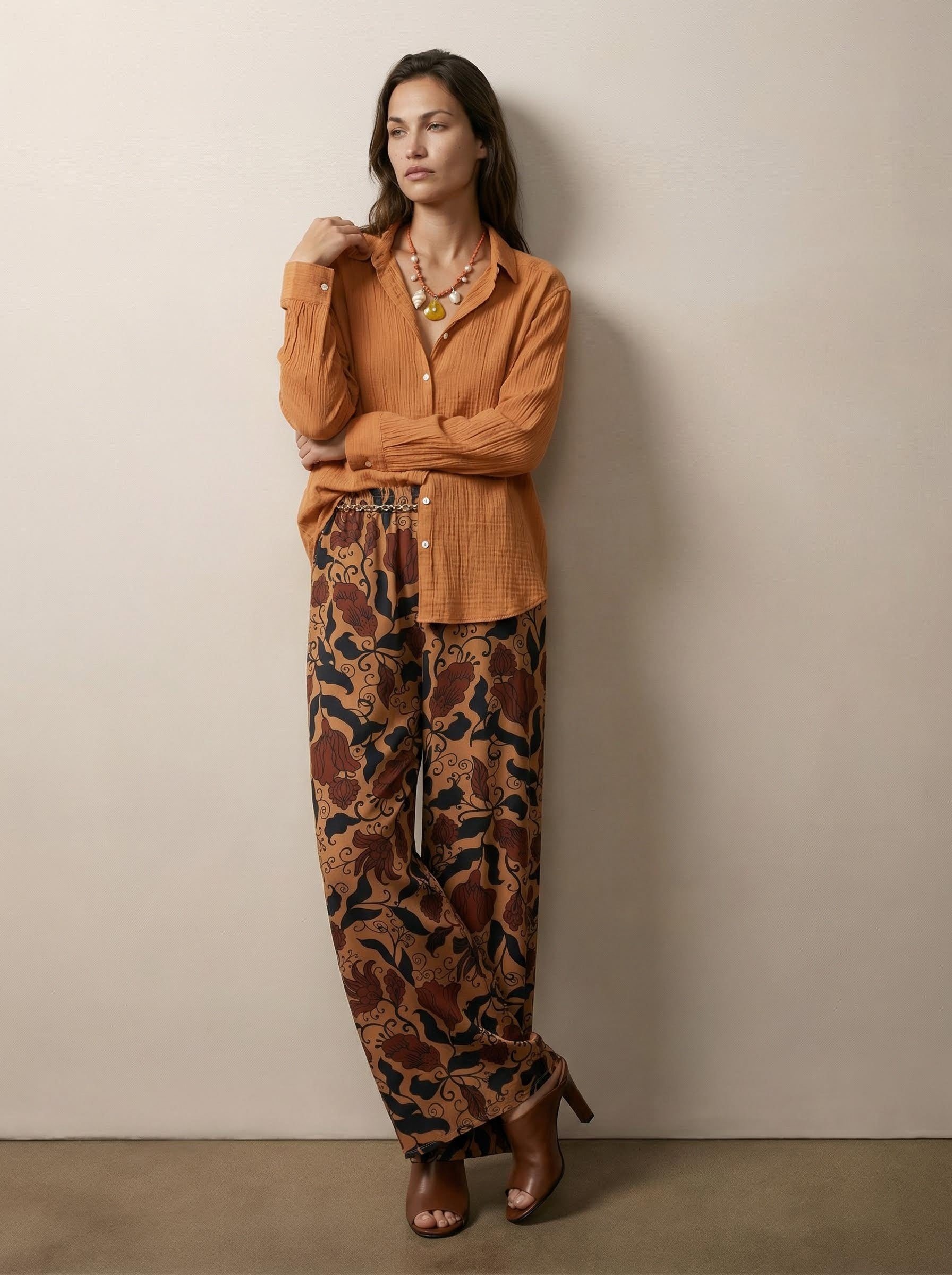 Crinkle button-down shirt - Image 3