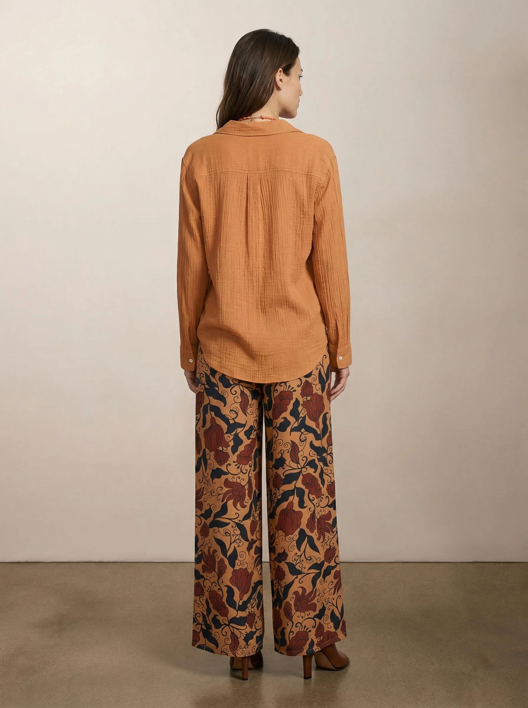 Crinkle button-down shirt - Image 4