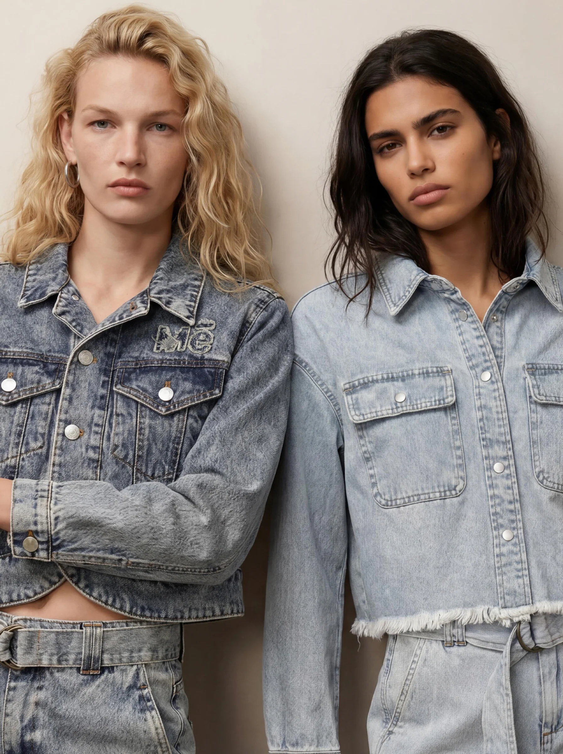 Cropped button-up denim shirt - Image 7
