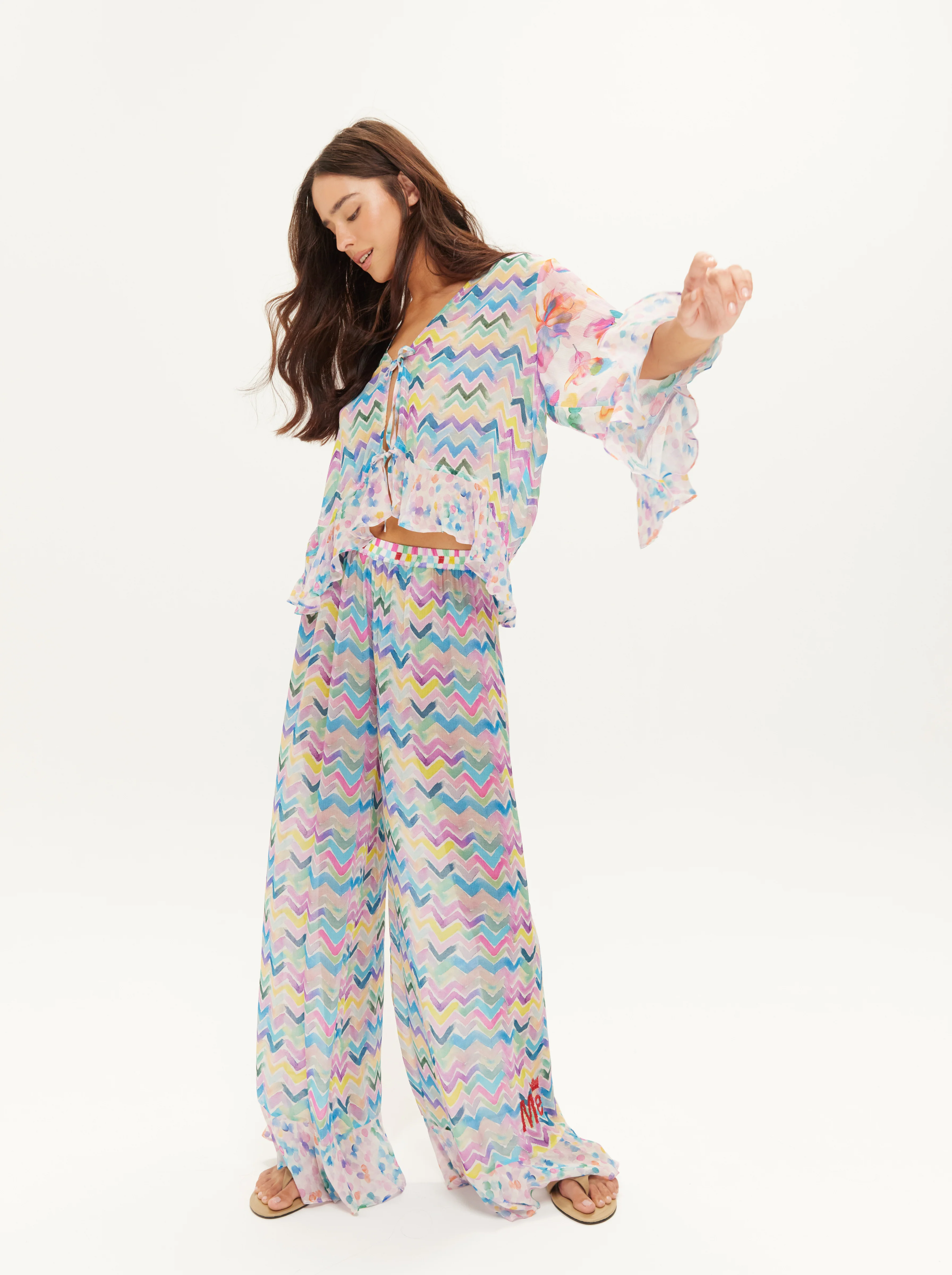 Dahlia Ruffled Cropped Blouse - Image 4