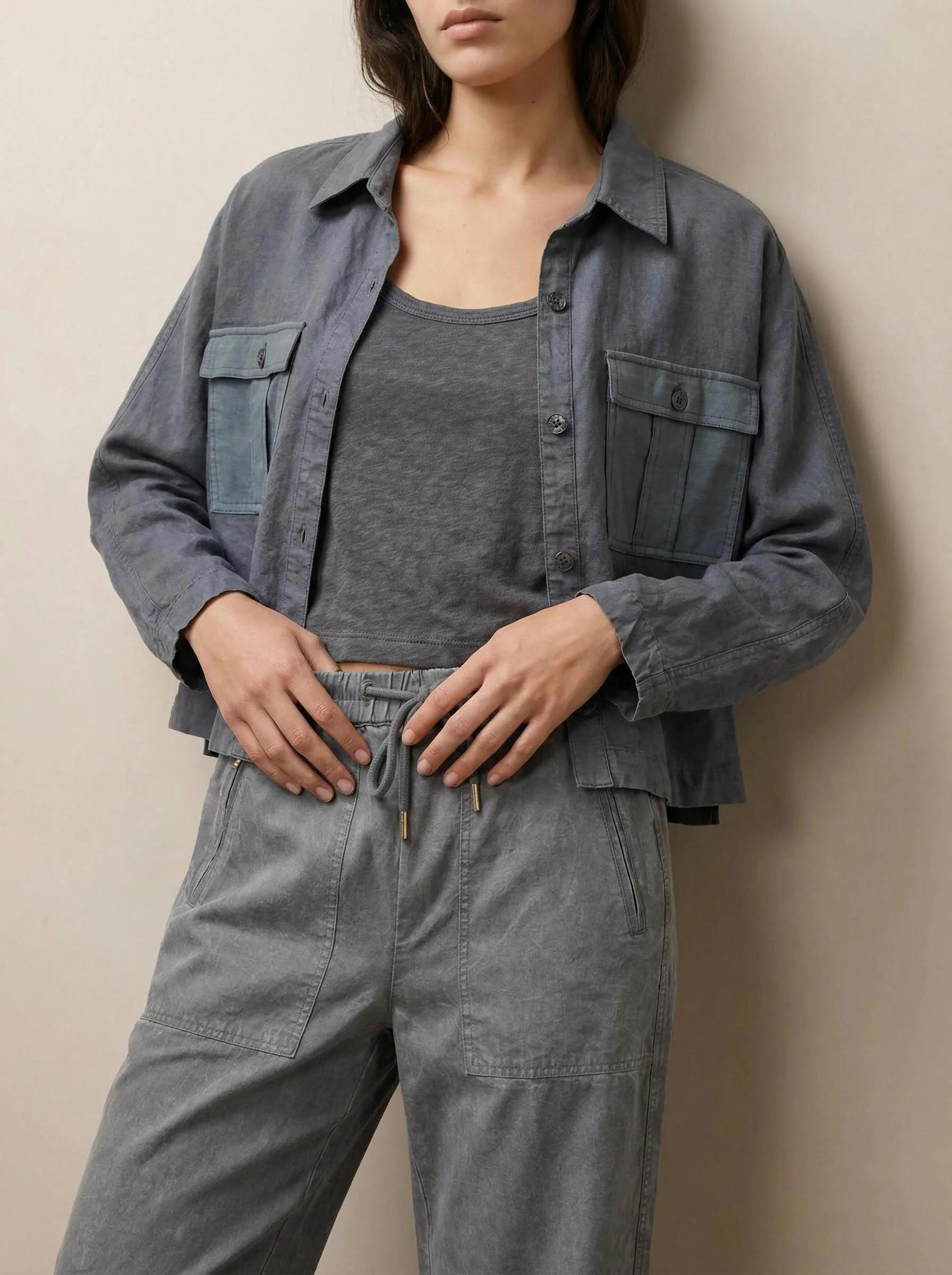 Drawstring waist utility pants - Image 4