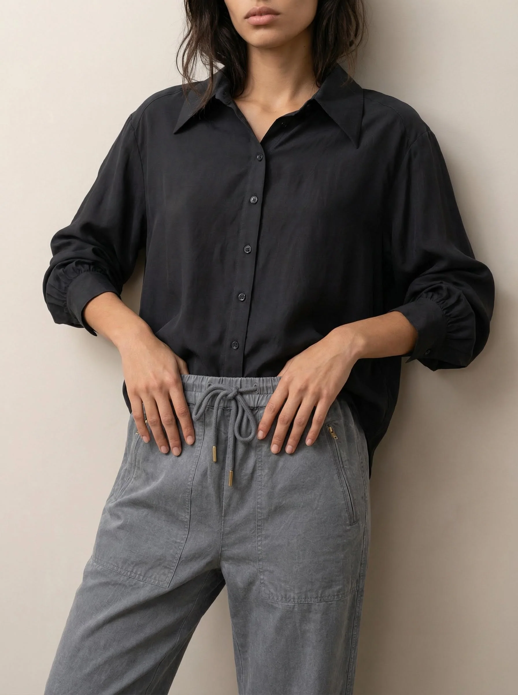Drawstring waist utility pants - Image 3