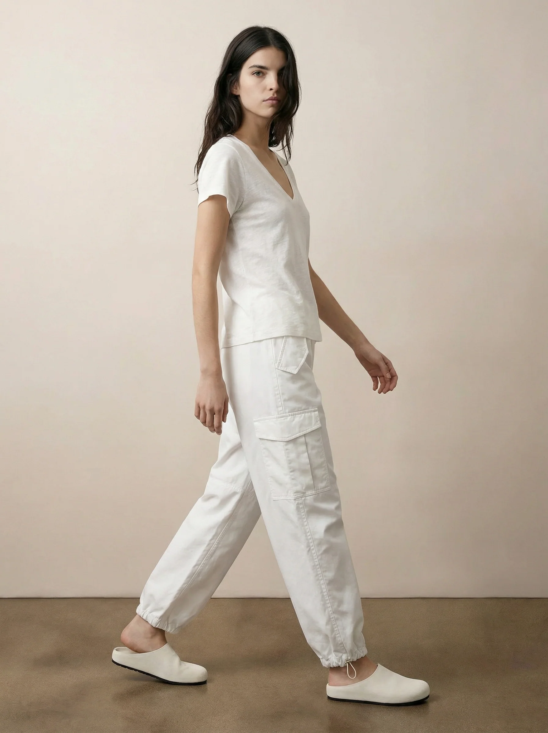 Elastic waist cargo pants - Image 3