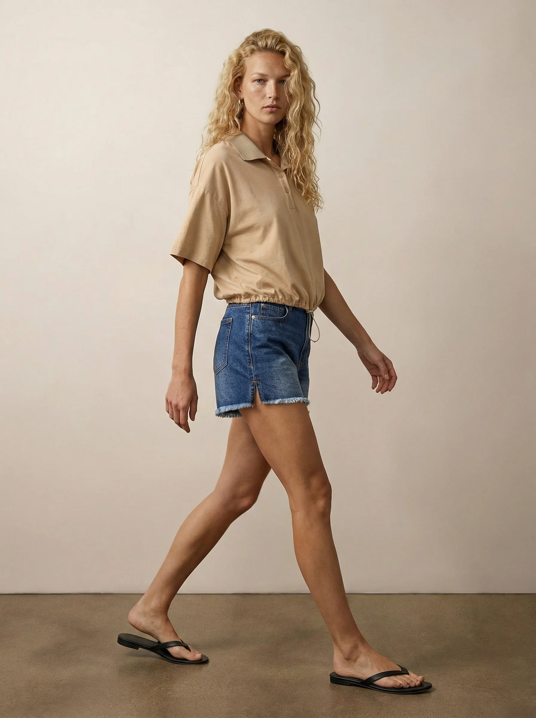 Elastic waist polo shirt - Image 3