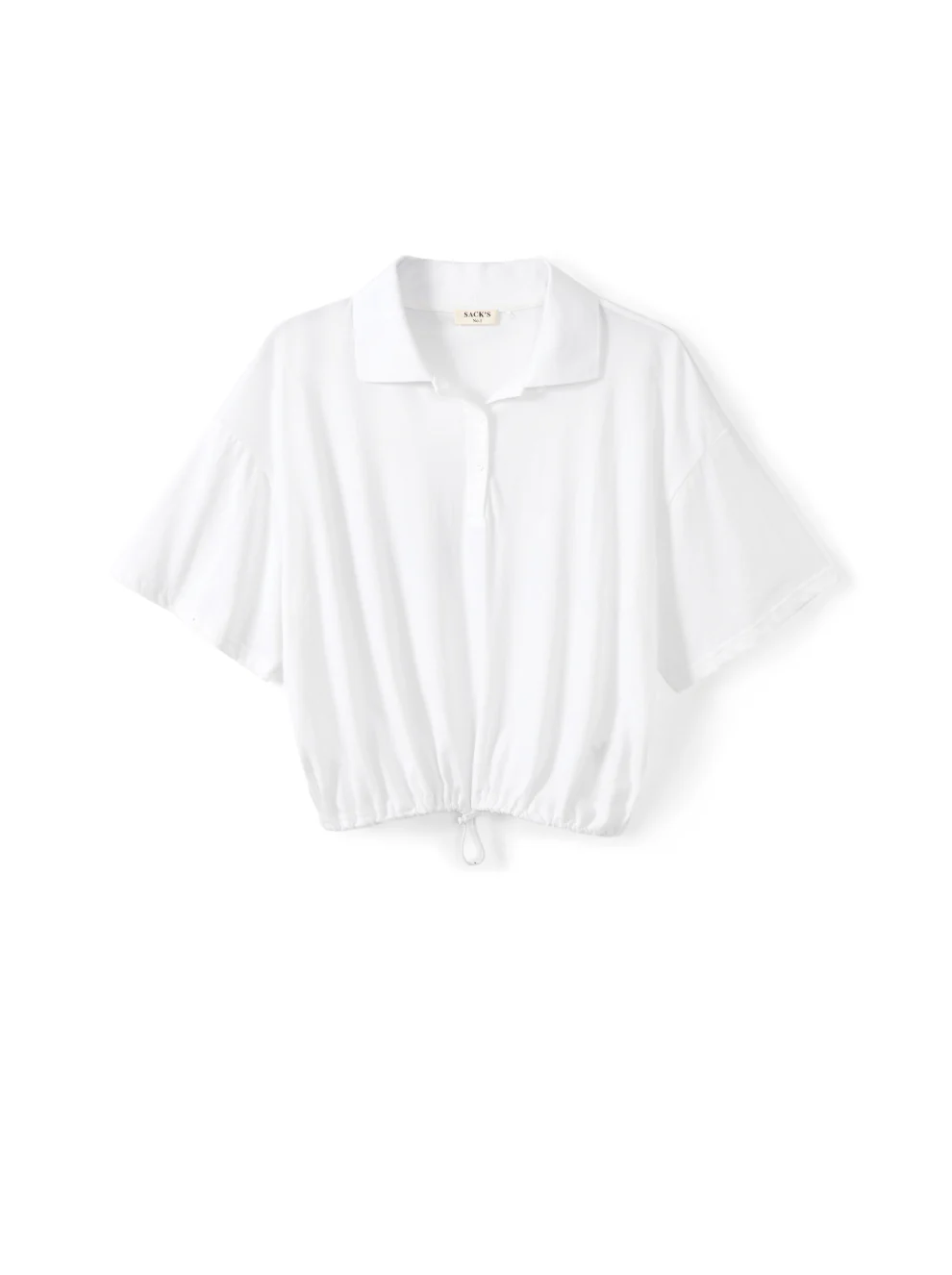 Elastic waist polo shirt