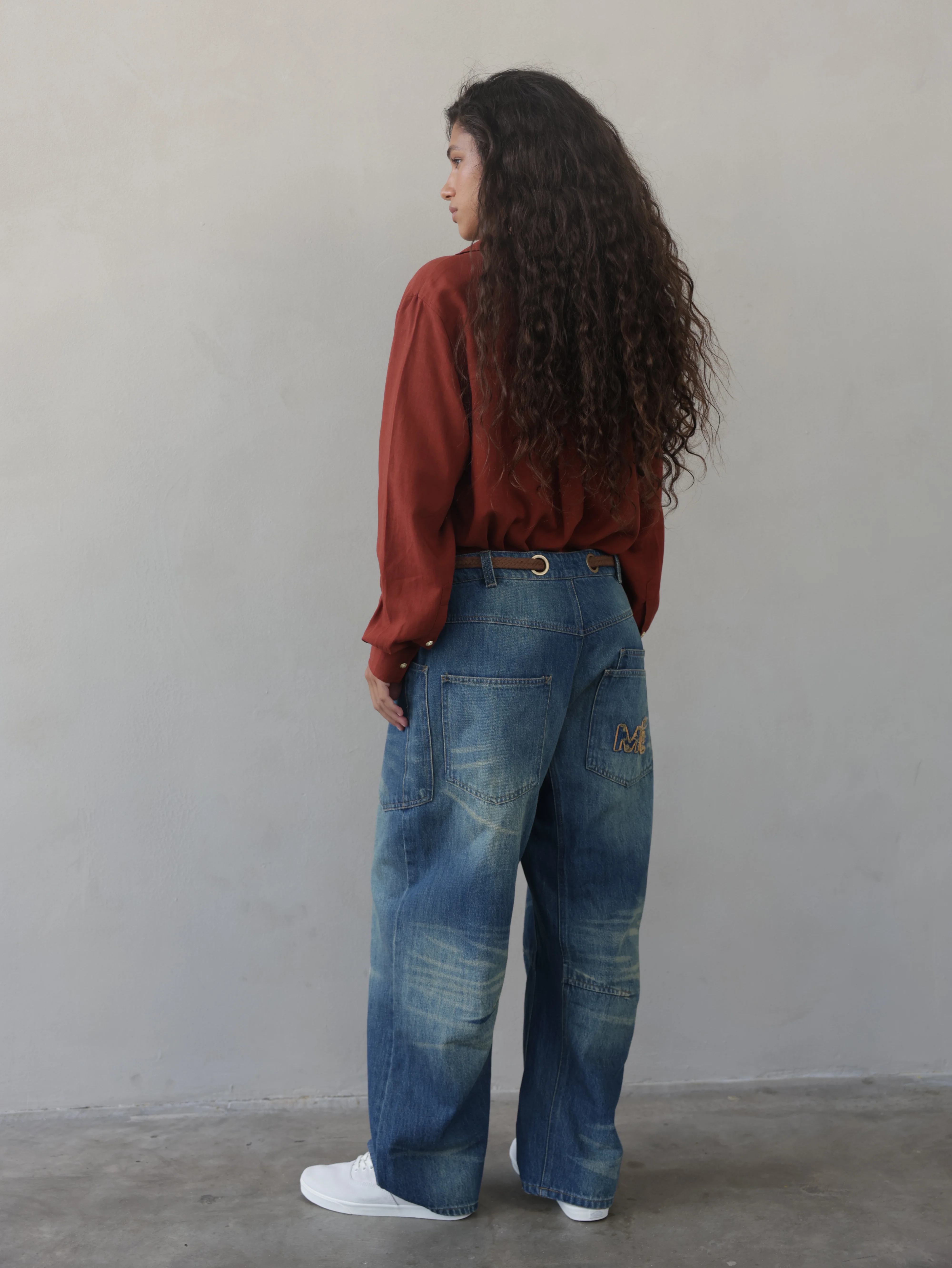 Juno Tapered Leg Jeans & Rope Belt - Image 4
