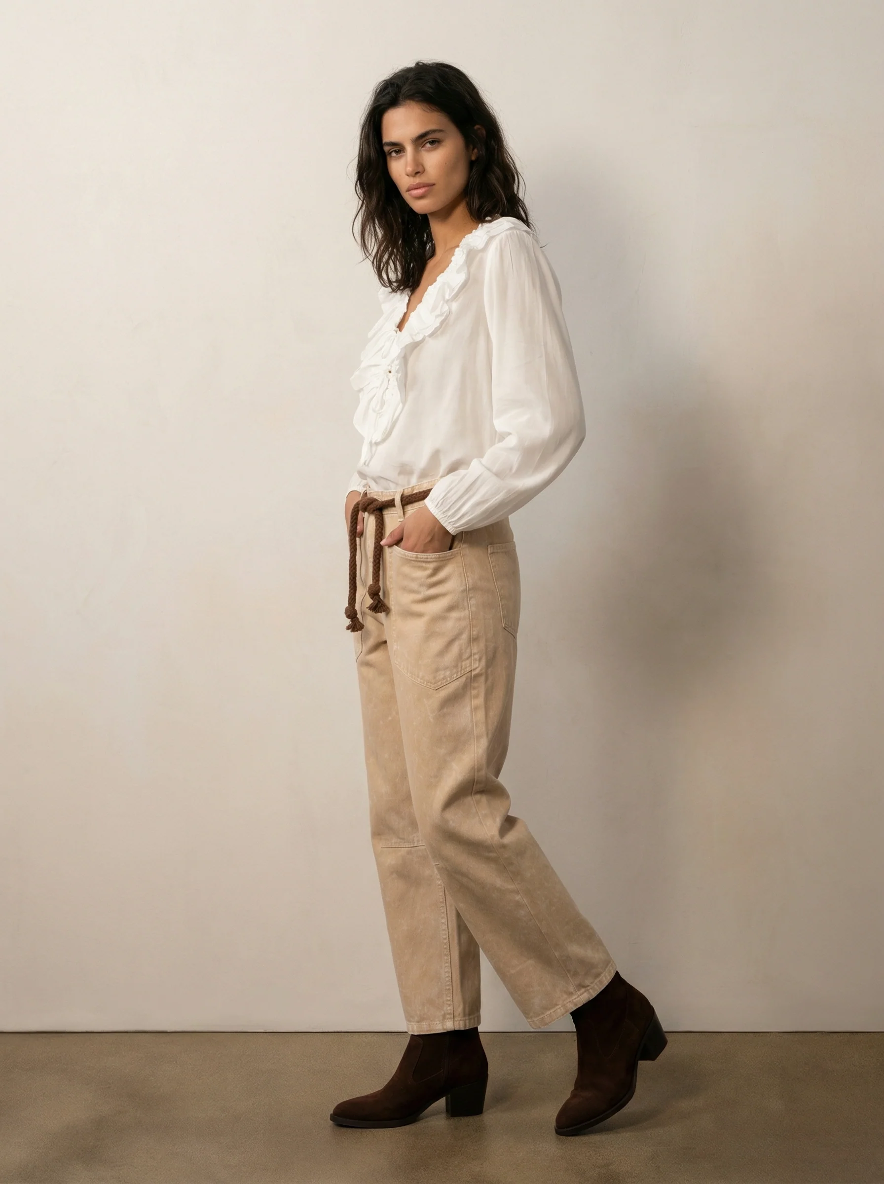 Pants with String Belt - Image 3