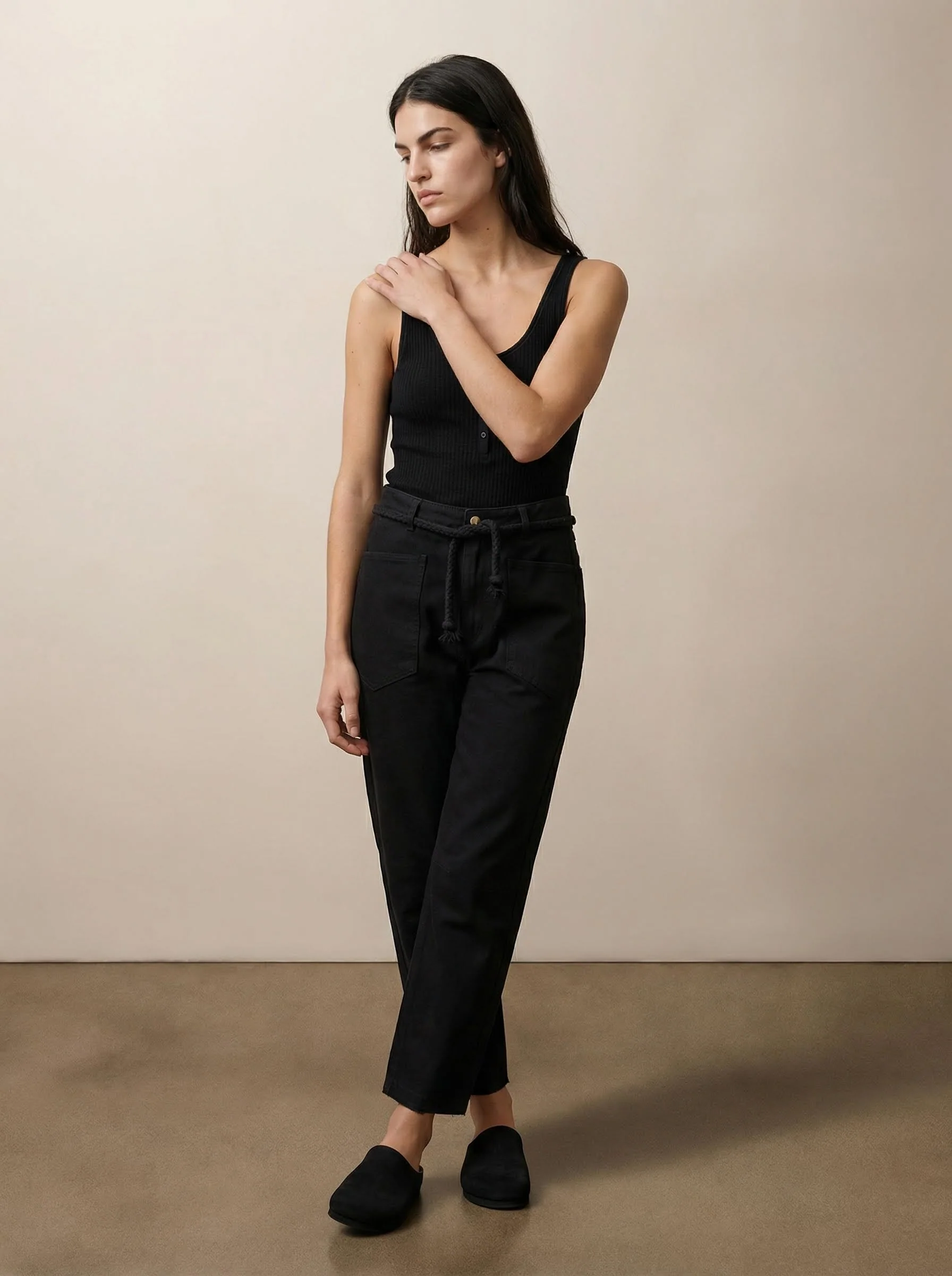 Pants with String Belt - Image 3