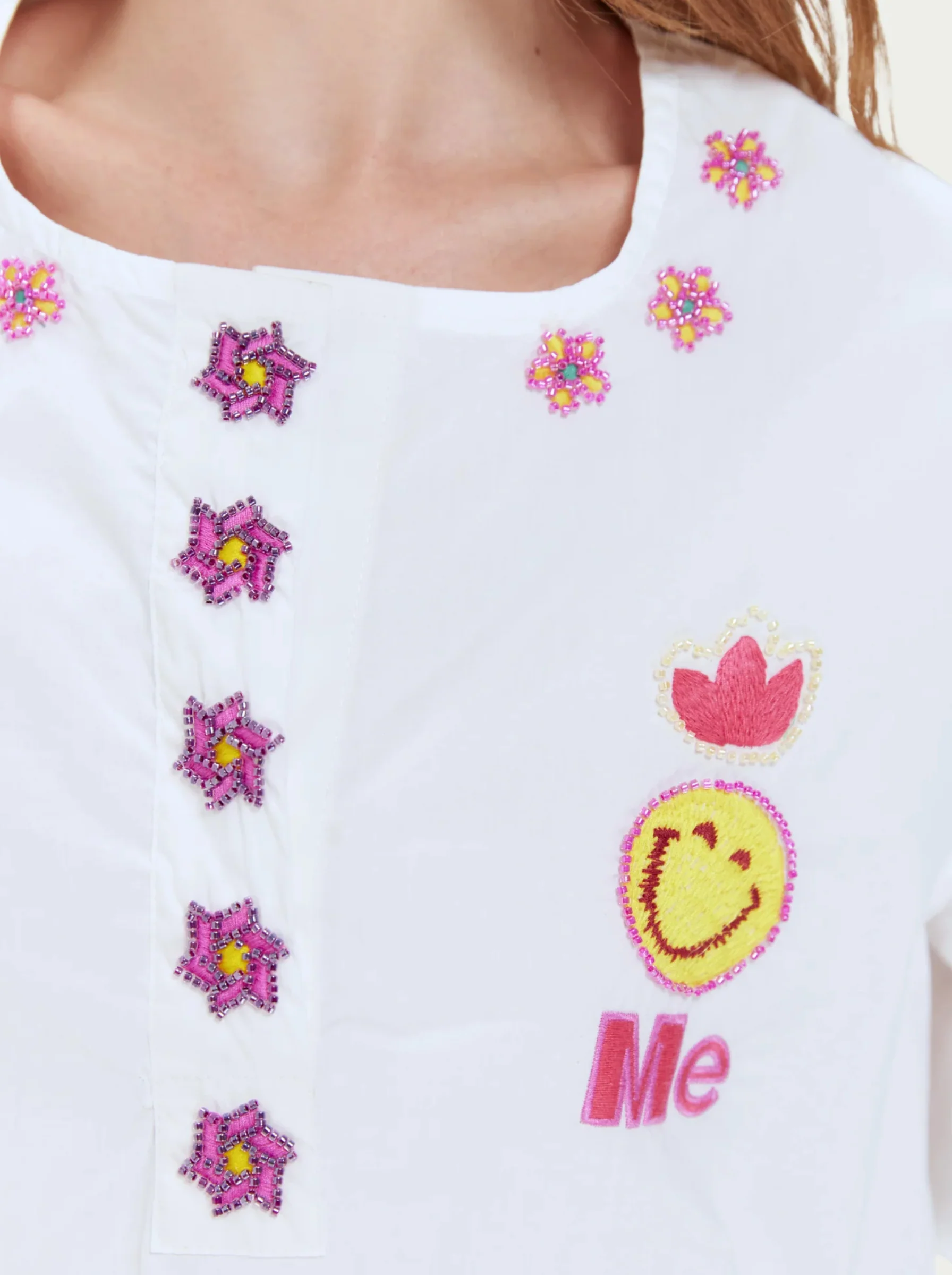 Lily Embroidered Boxy Denim Shirt - Image 3