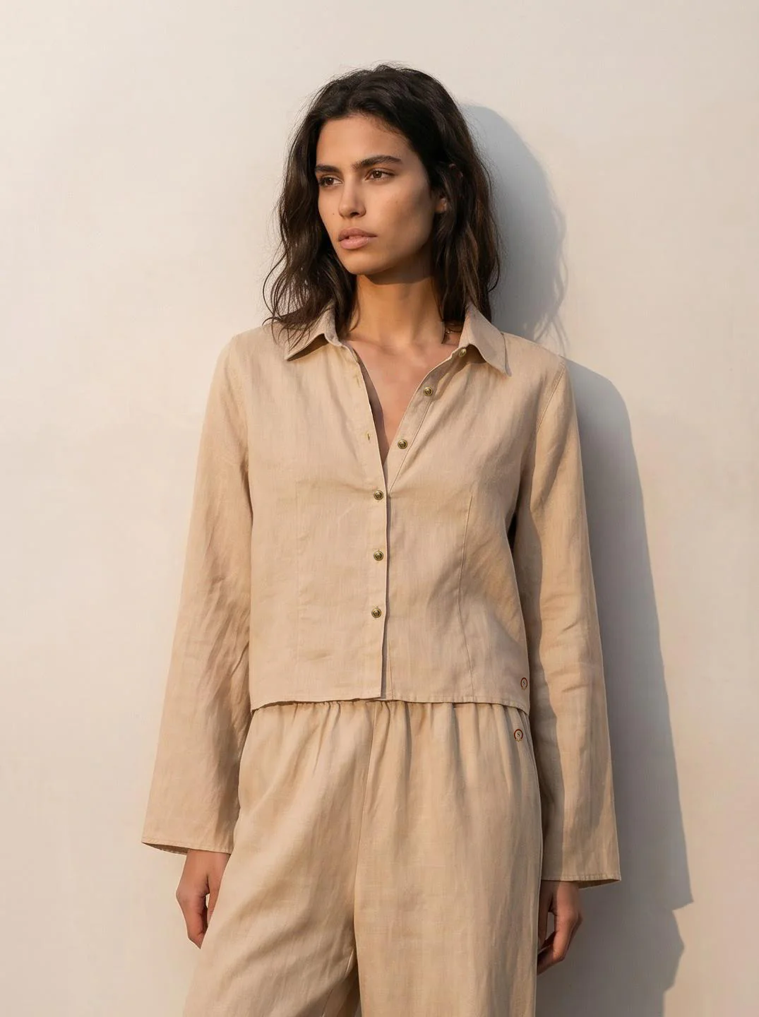 Linen button-down shirt