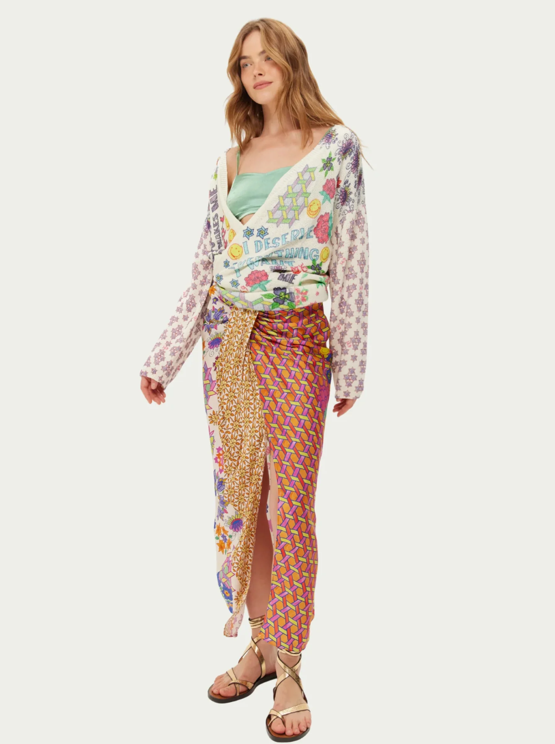 Luna Tie Front Skirt - Image 3