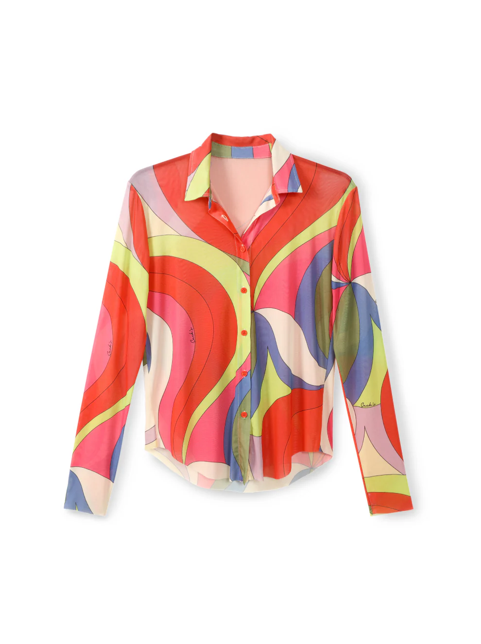 Mesh Button-down shirt - Image 4