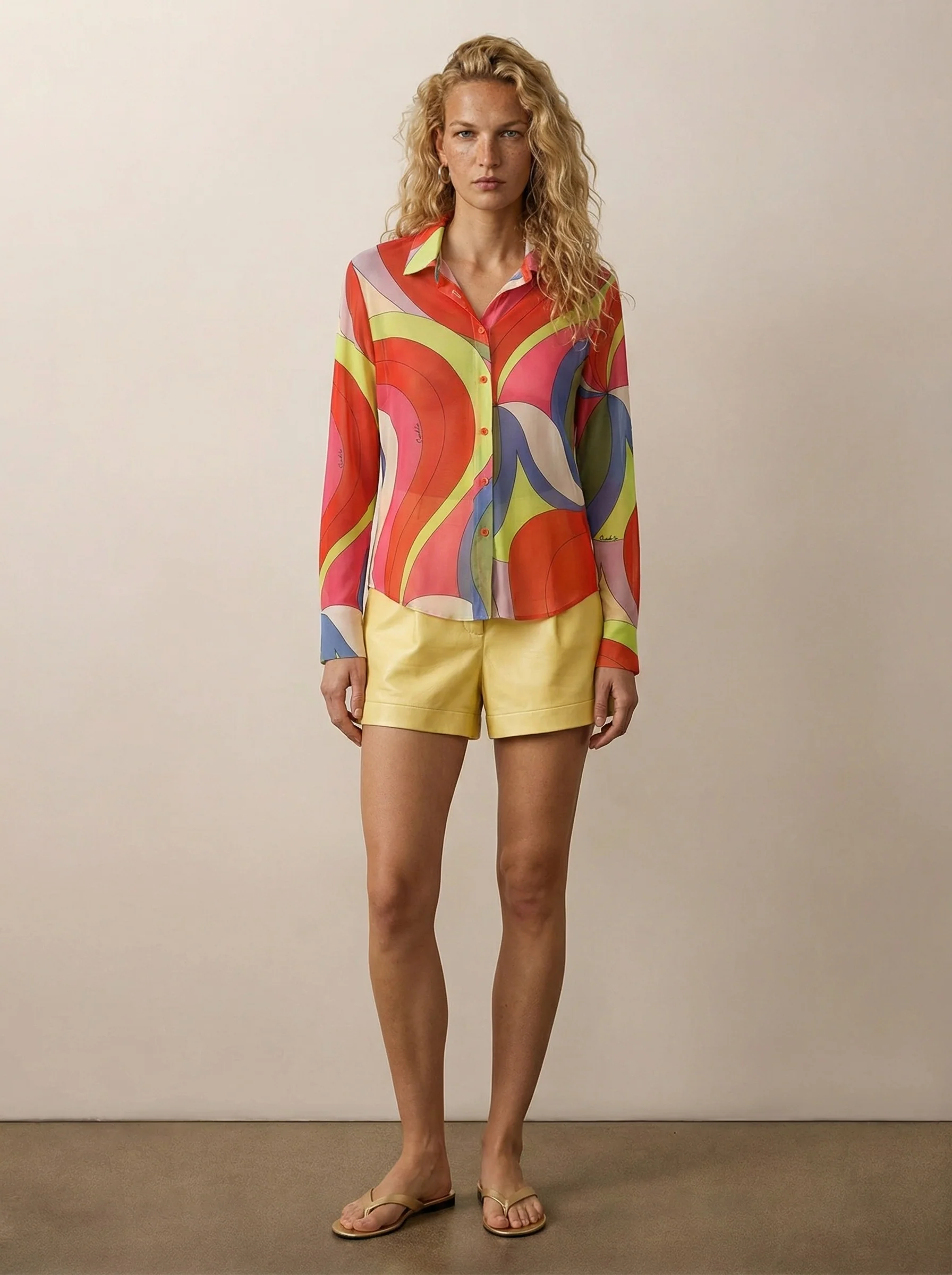 Mesh Button-down shirt - Image 3