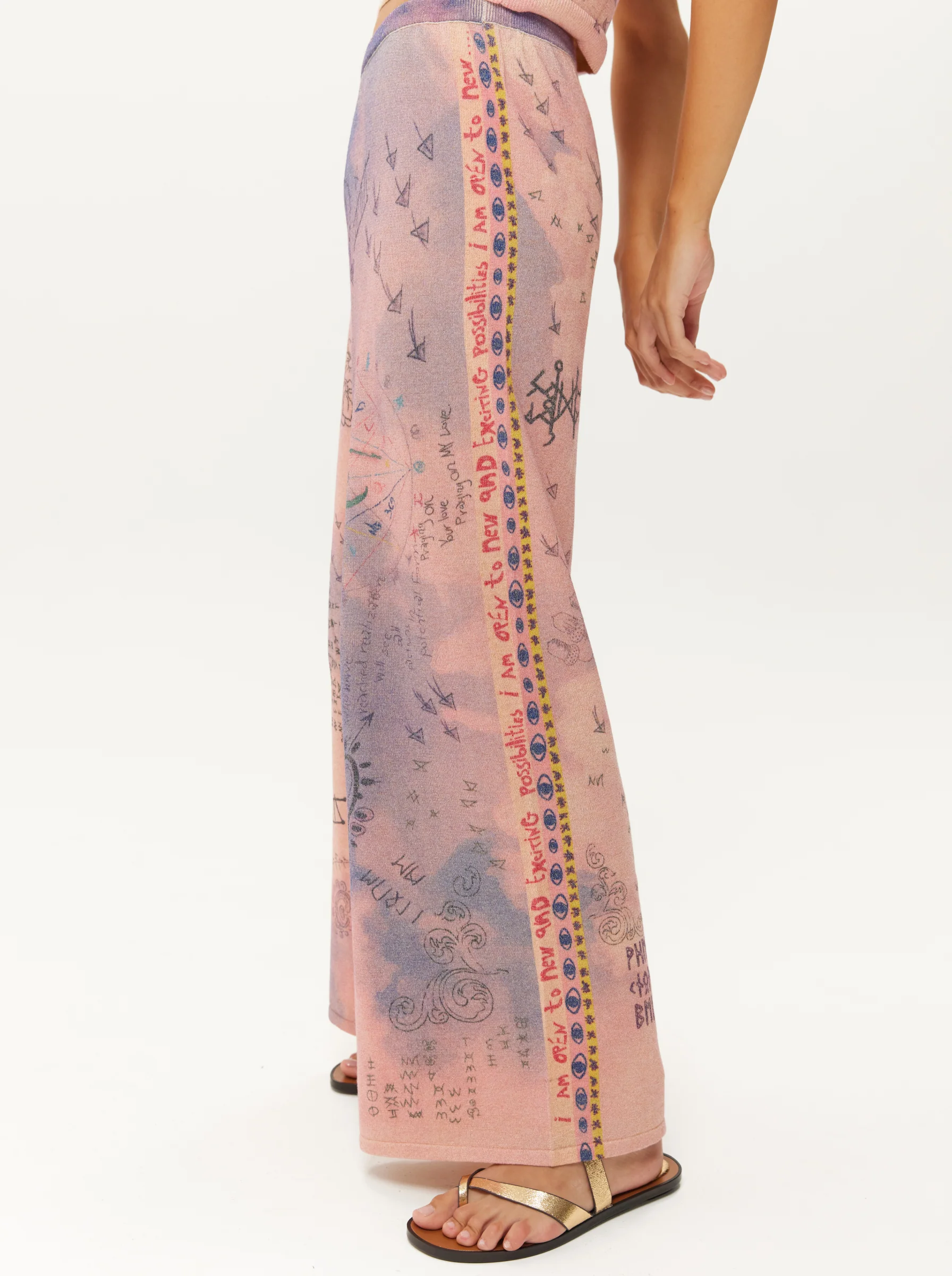 Michelle Wide Leg Knit Pants - Image 3