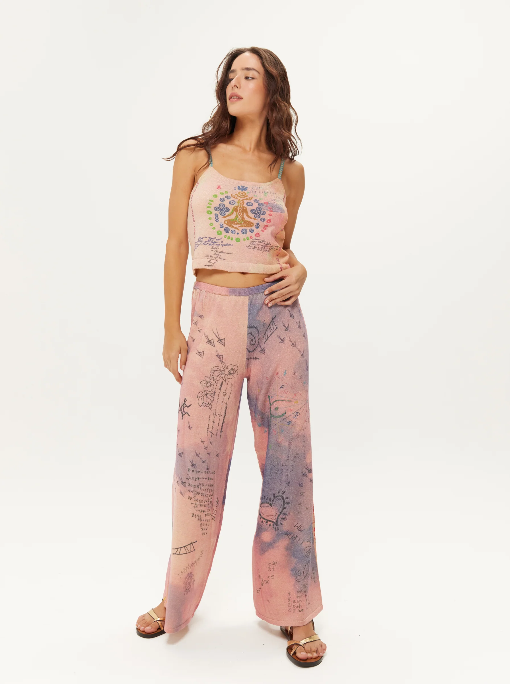 Michelle Wide Leg Knit Pants - Image 2