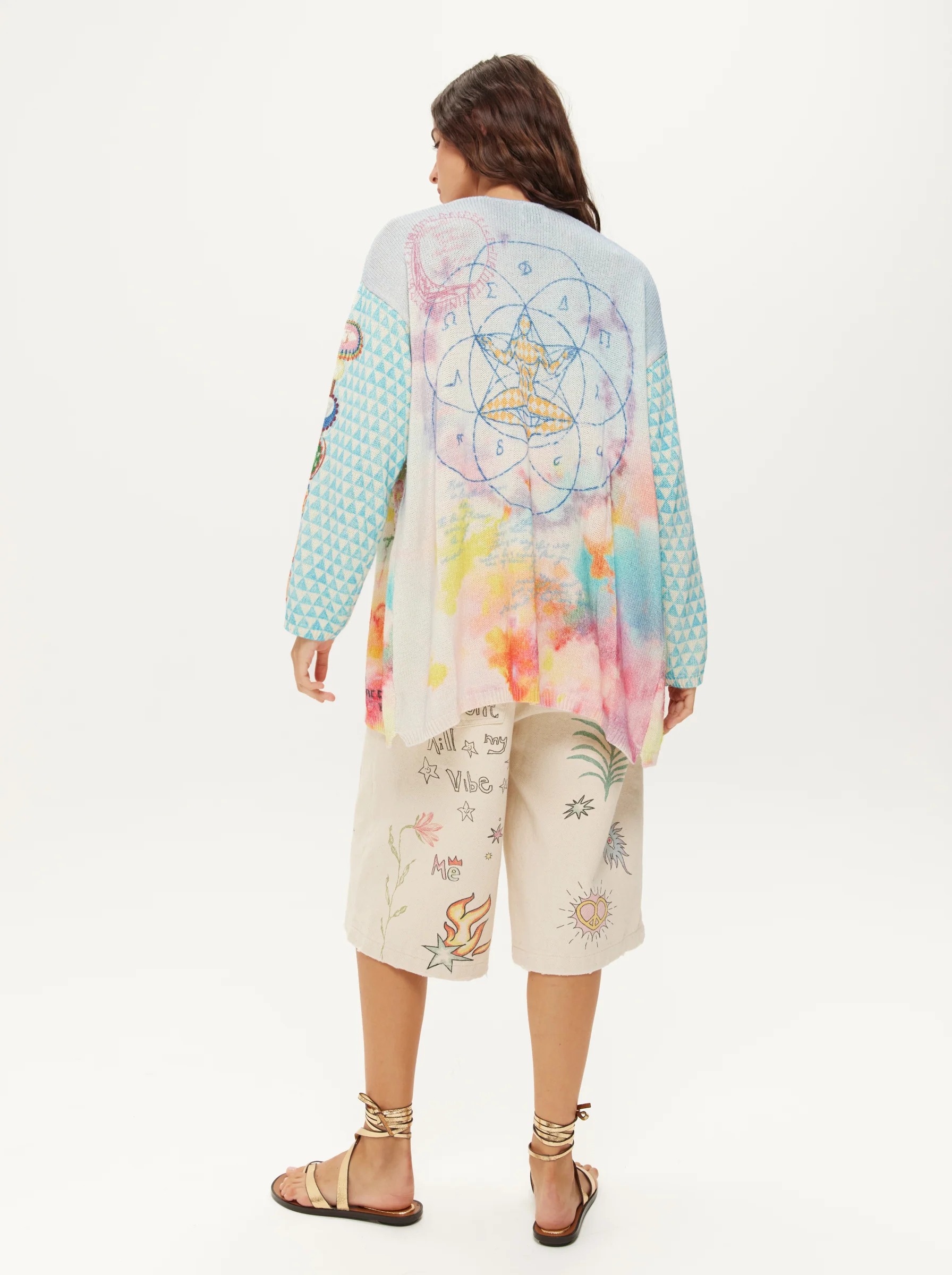 Mykonos Printed Cardigan - Image 4