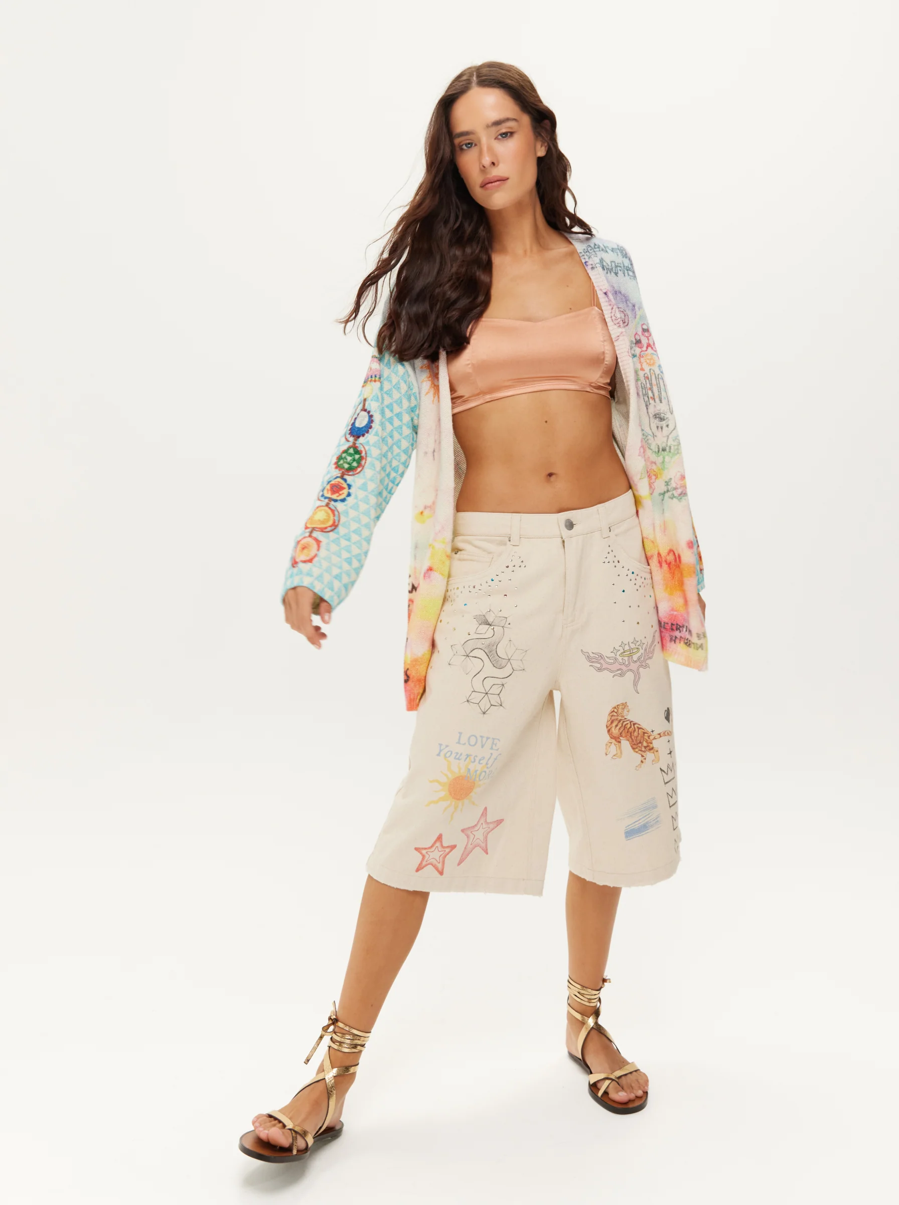 Mykonos Printed Cardigan - Image 5