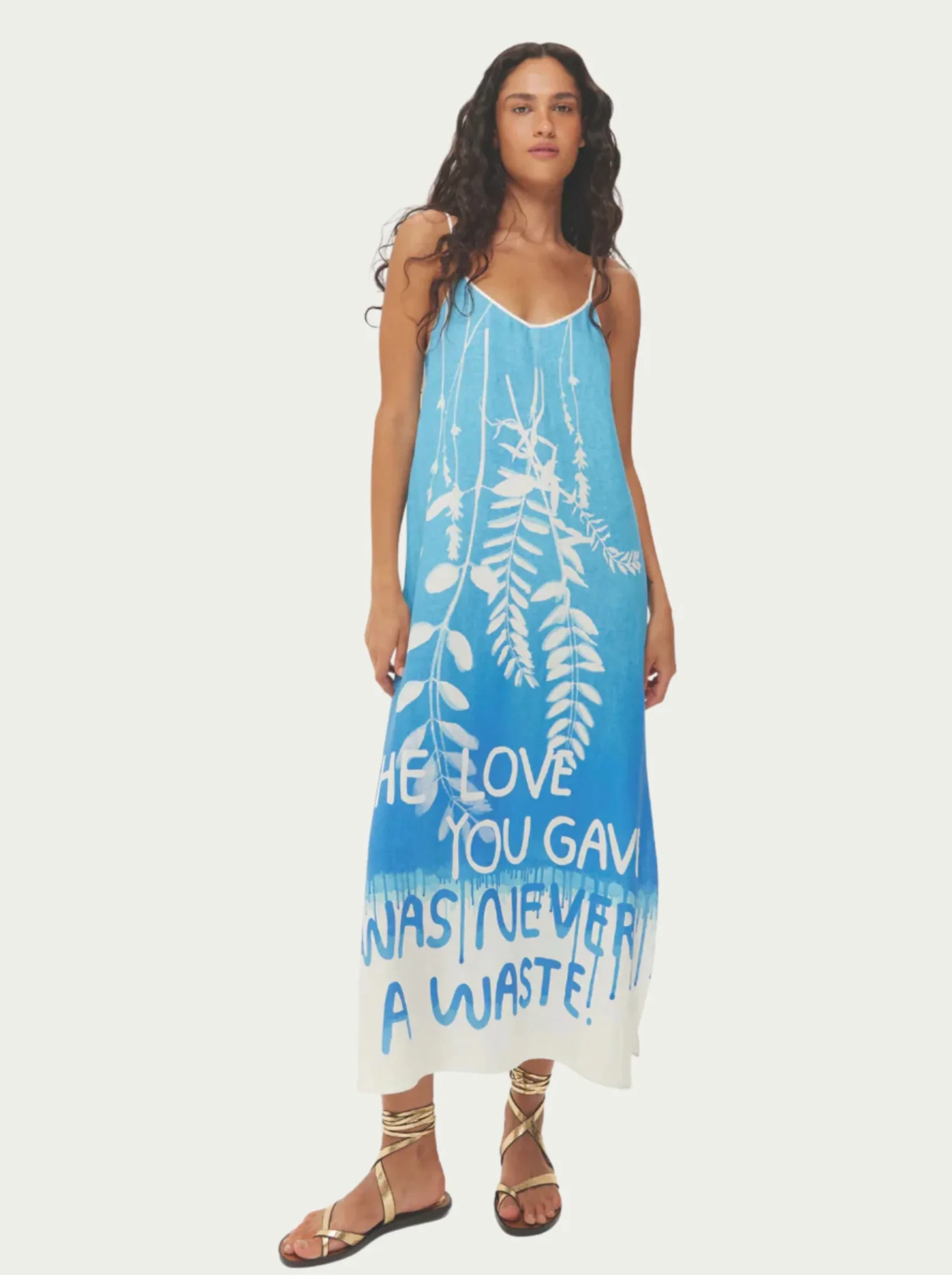 Olivia Linen Camisole Dress - Image 3