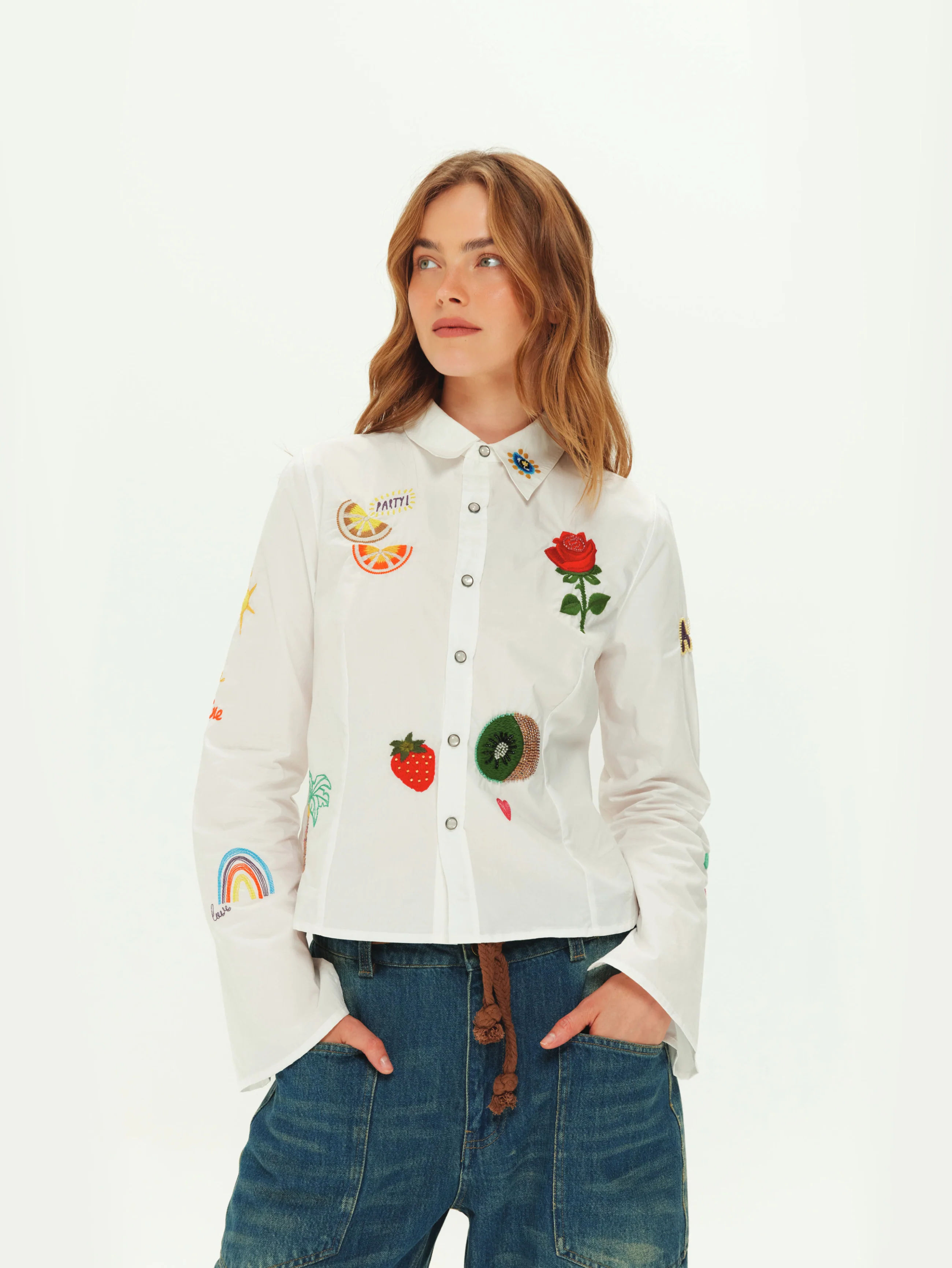 Rona Slim Fit Embroidered