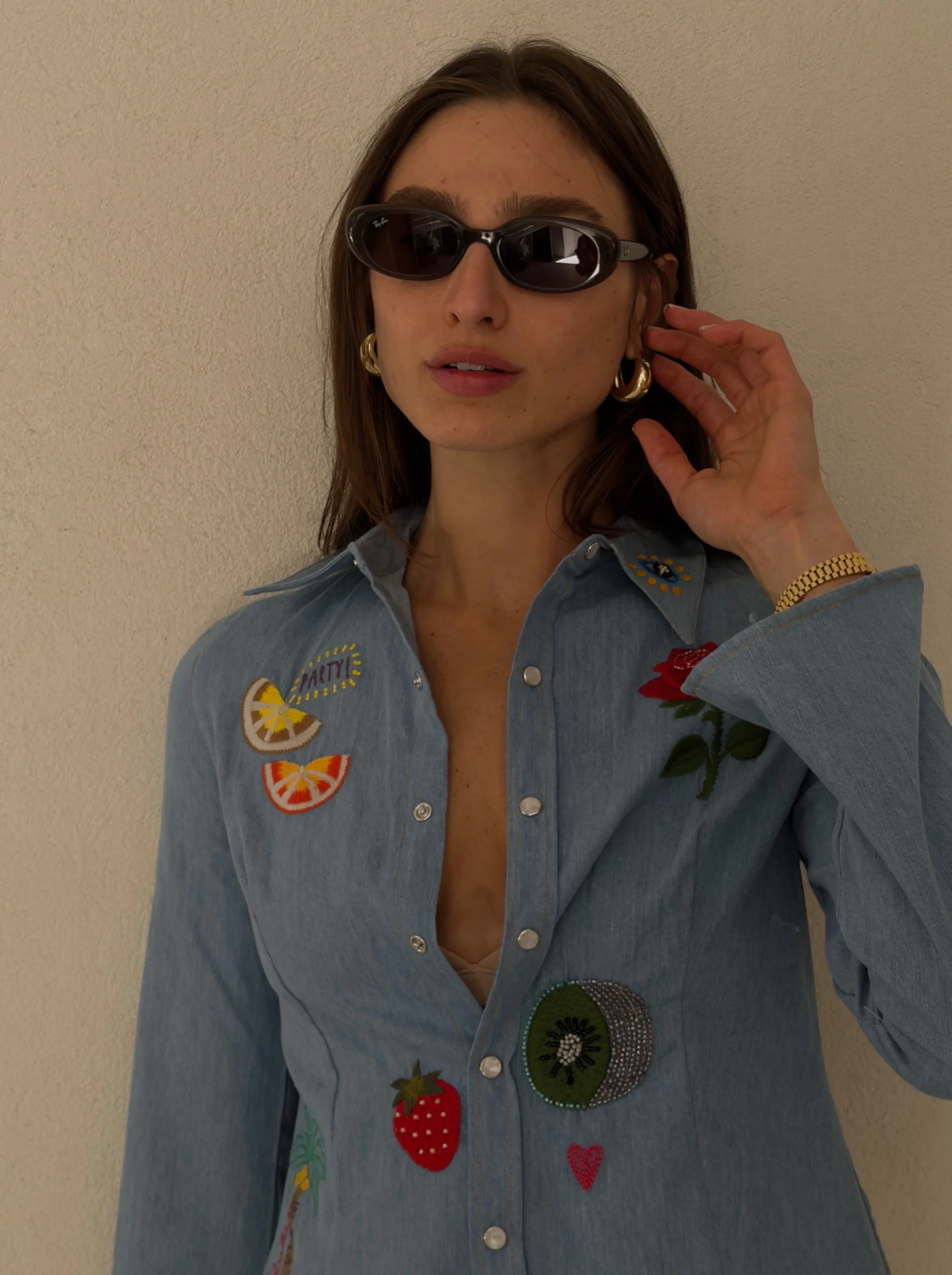 Rona Slim Fit Embroidered