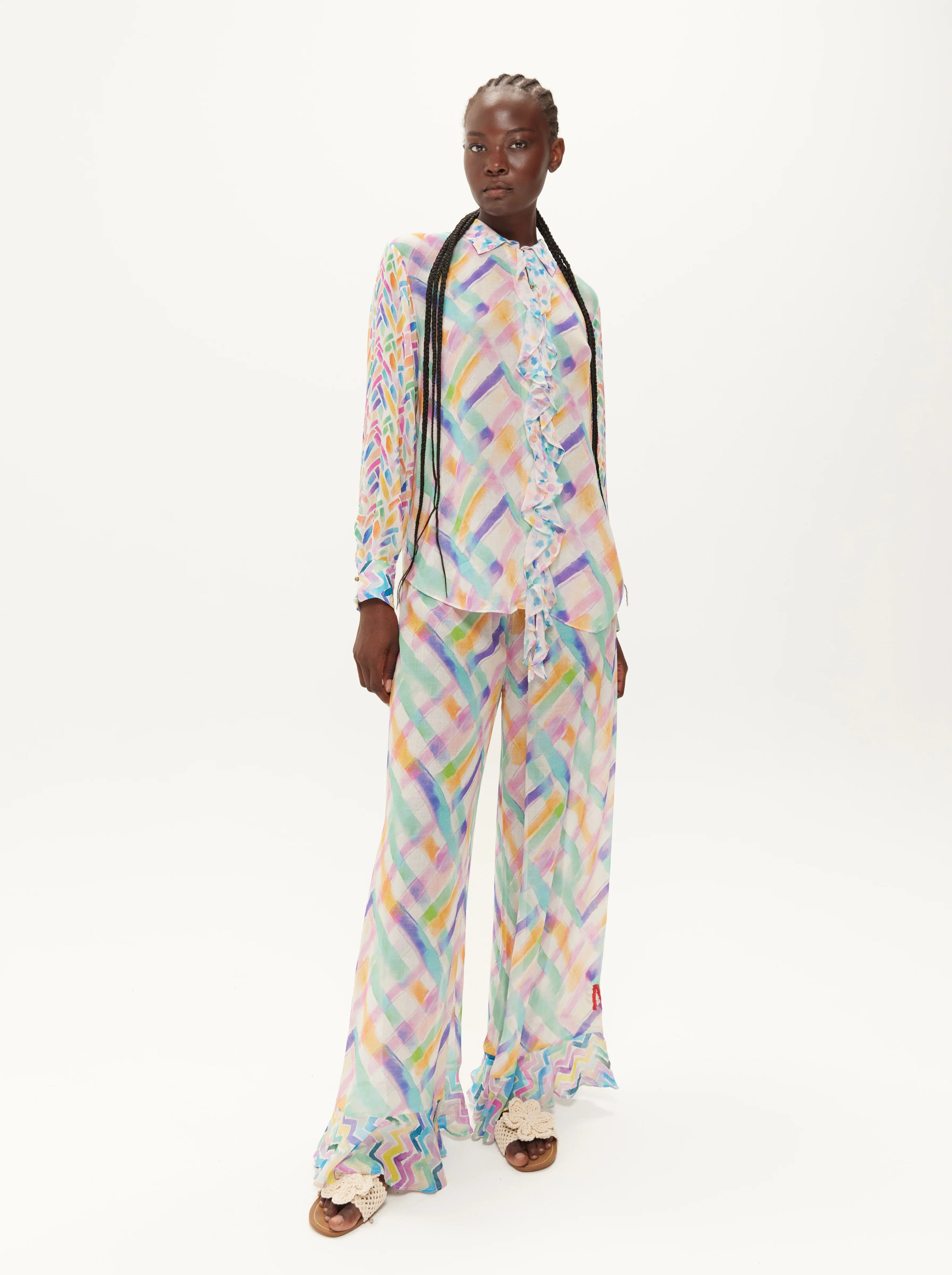 Rosie Ruffled Wide Leg Pants - Image 2