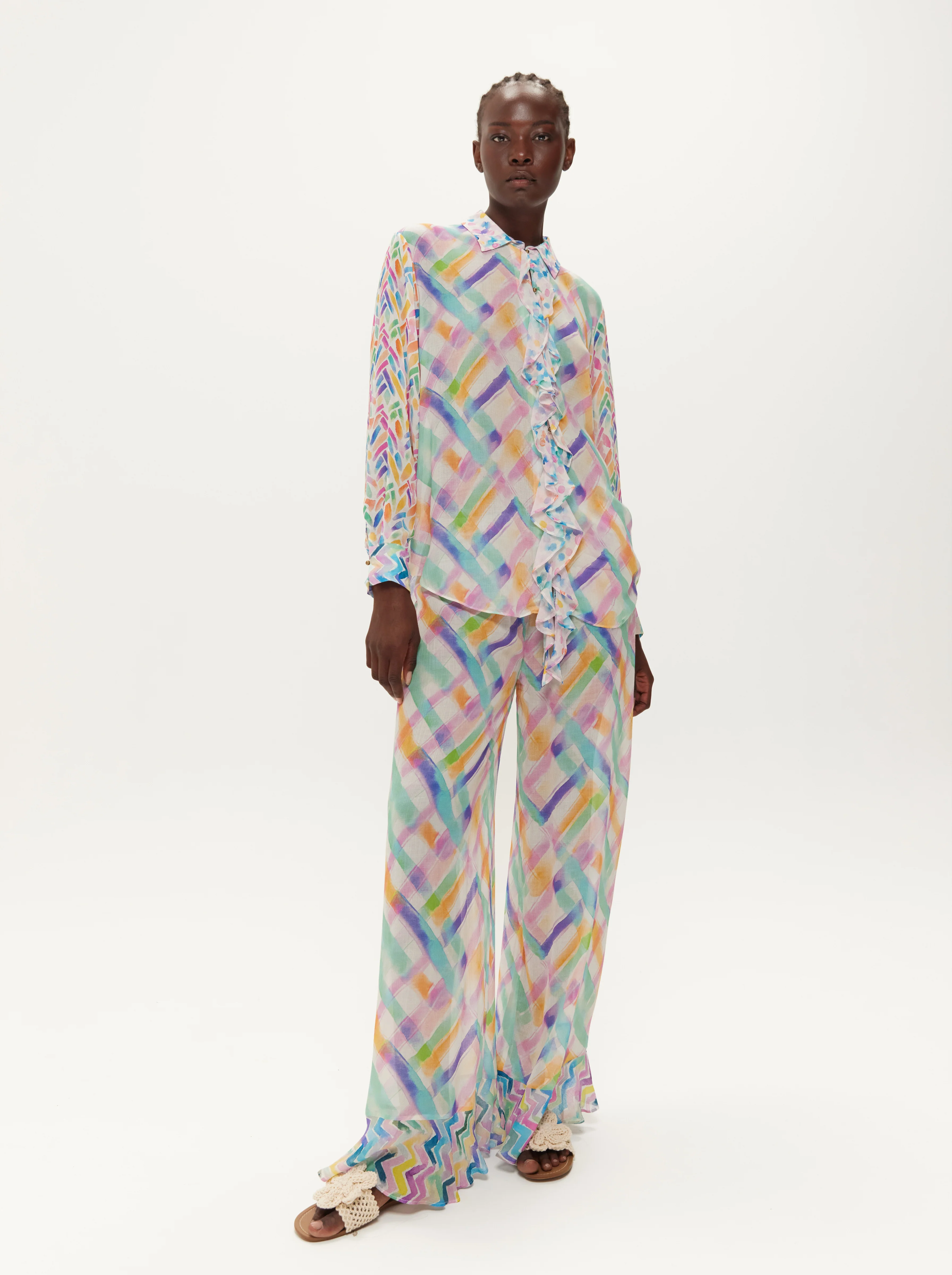 Rosie Ruffled Wide Leg Pants - Image 3