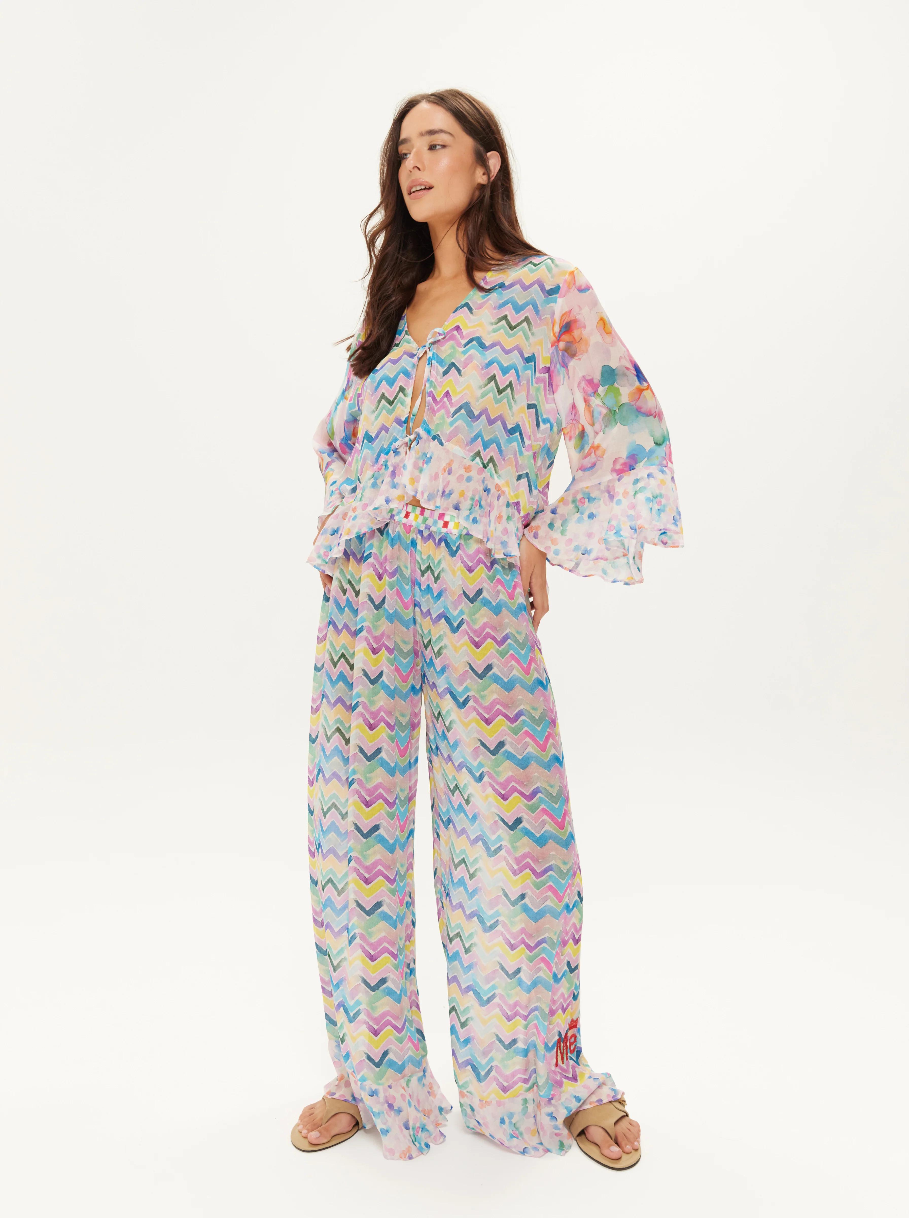 Rosie Ruffled Wide Leg Pants - Image 3