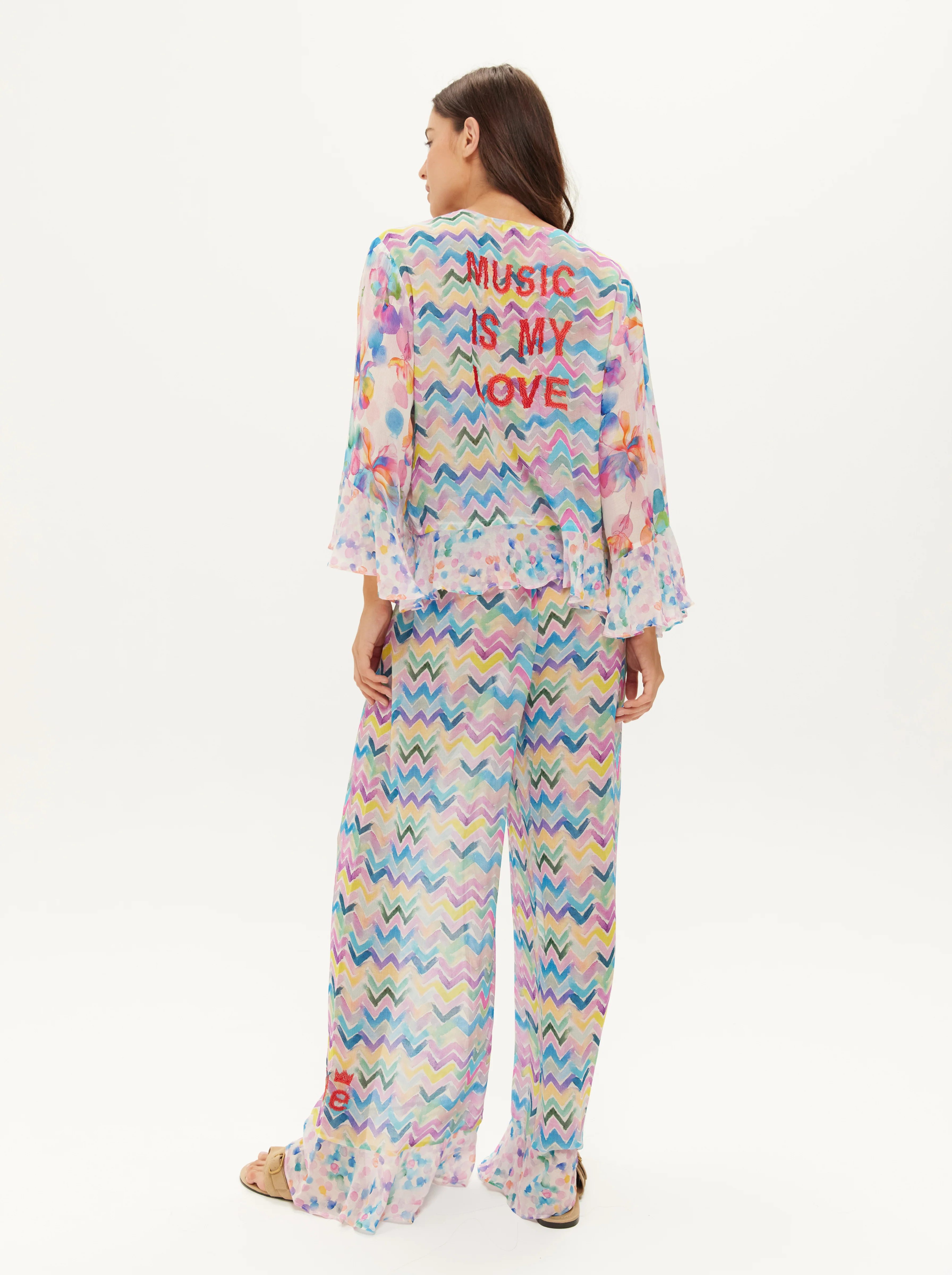 Rosie Ruffled Wide Leg Pants - Image 4
