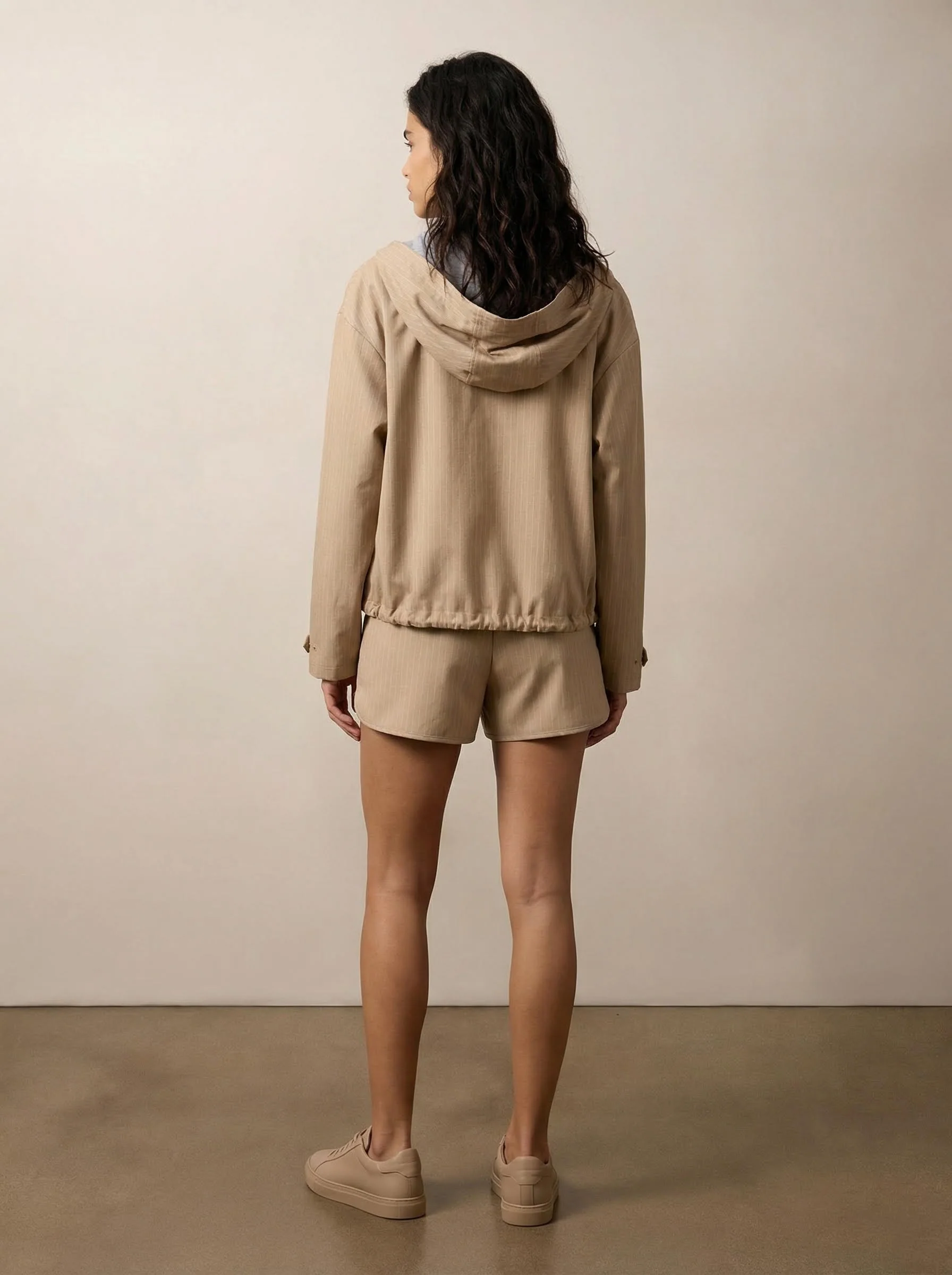 Rubber shorts with grease stripes - Image 5
