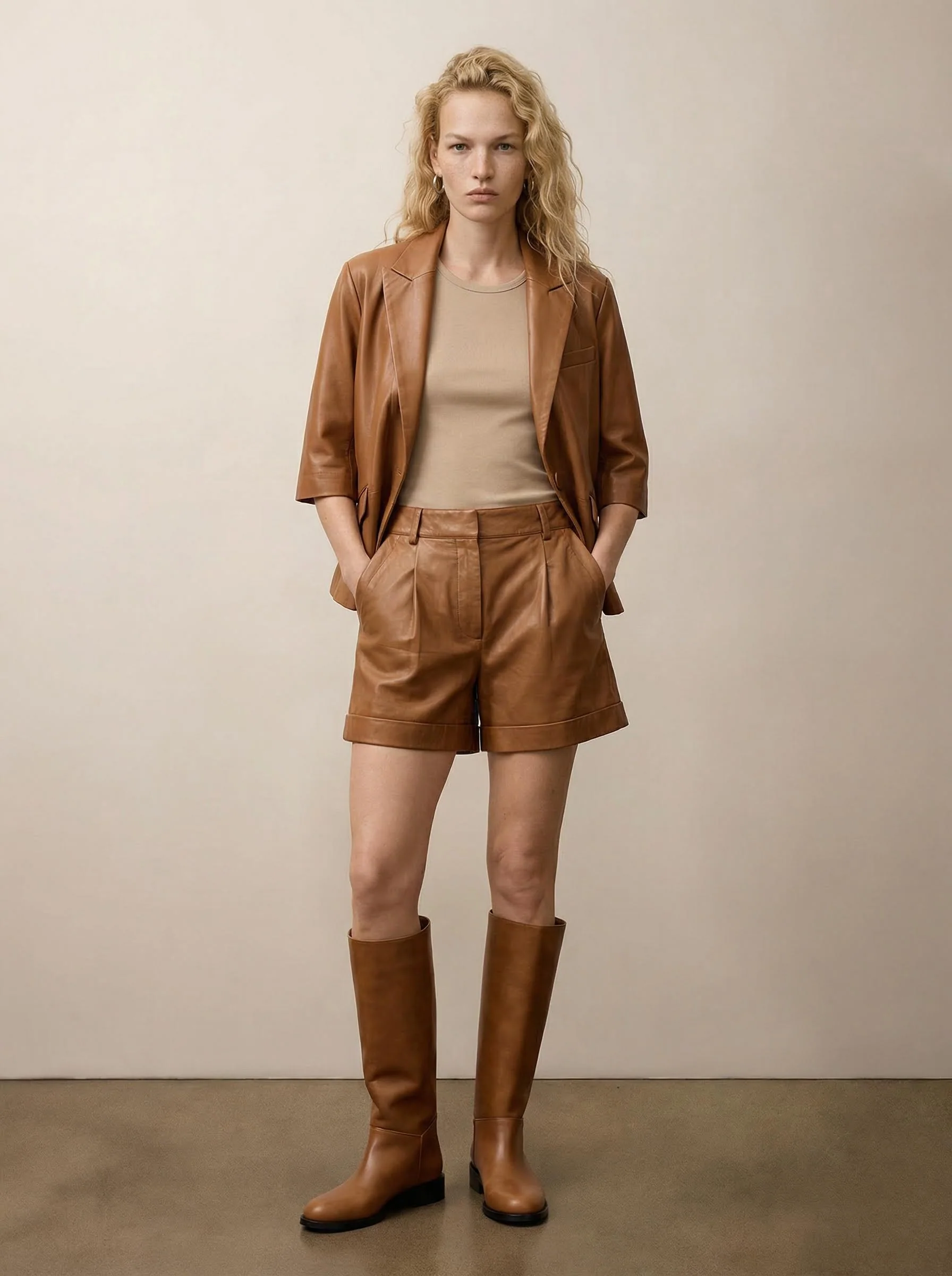 Short leather pants - Image 3