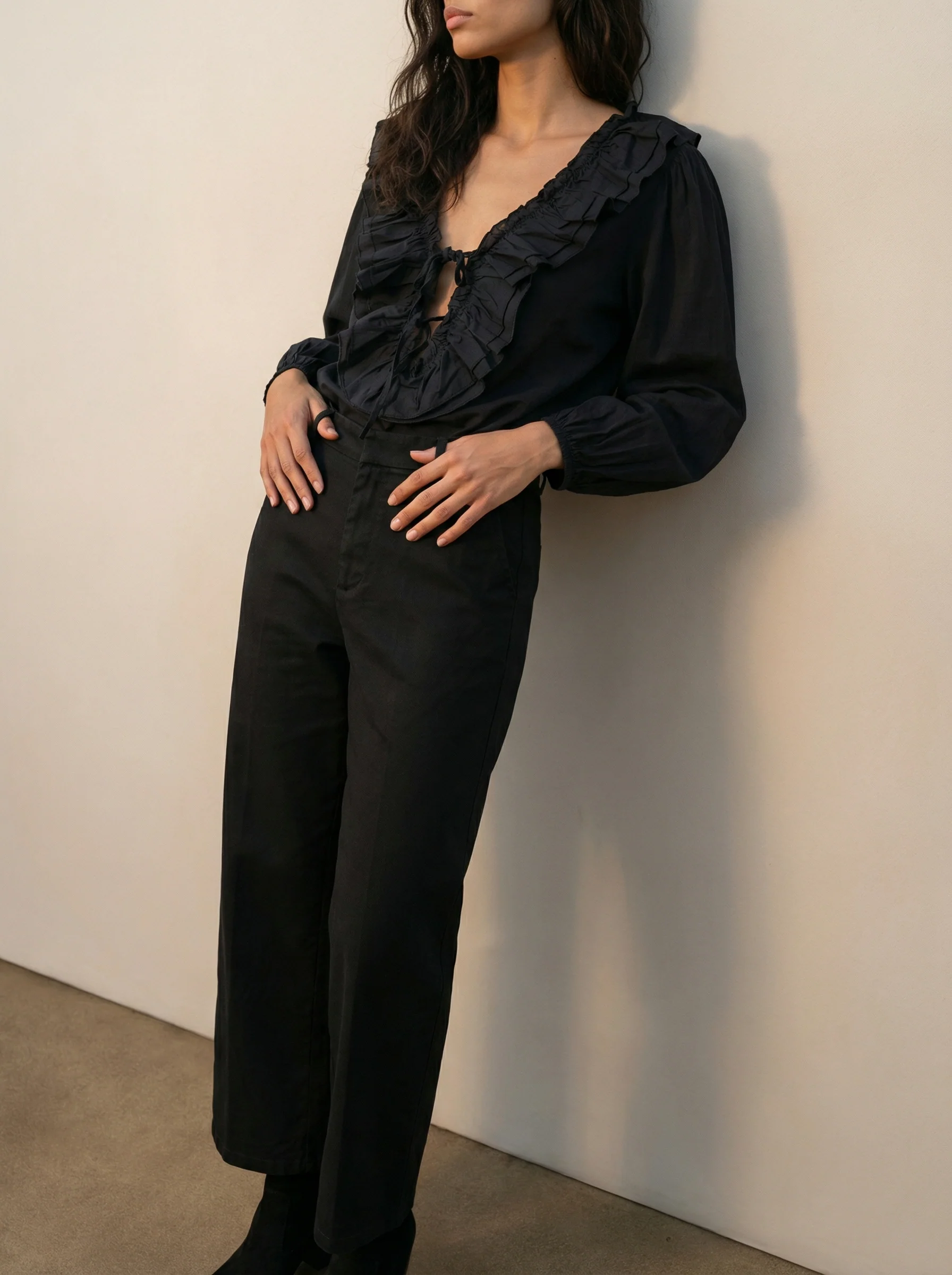 Straight tencel pants - Image 3