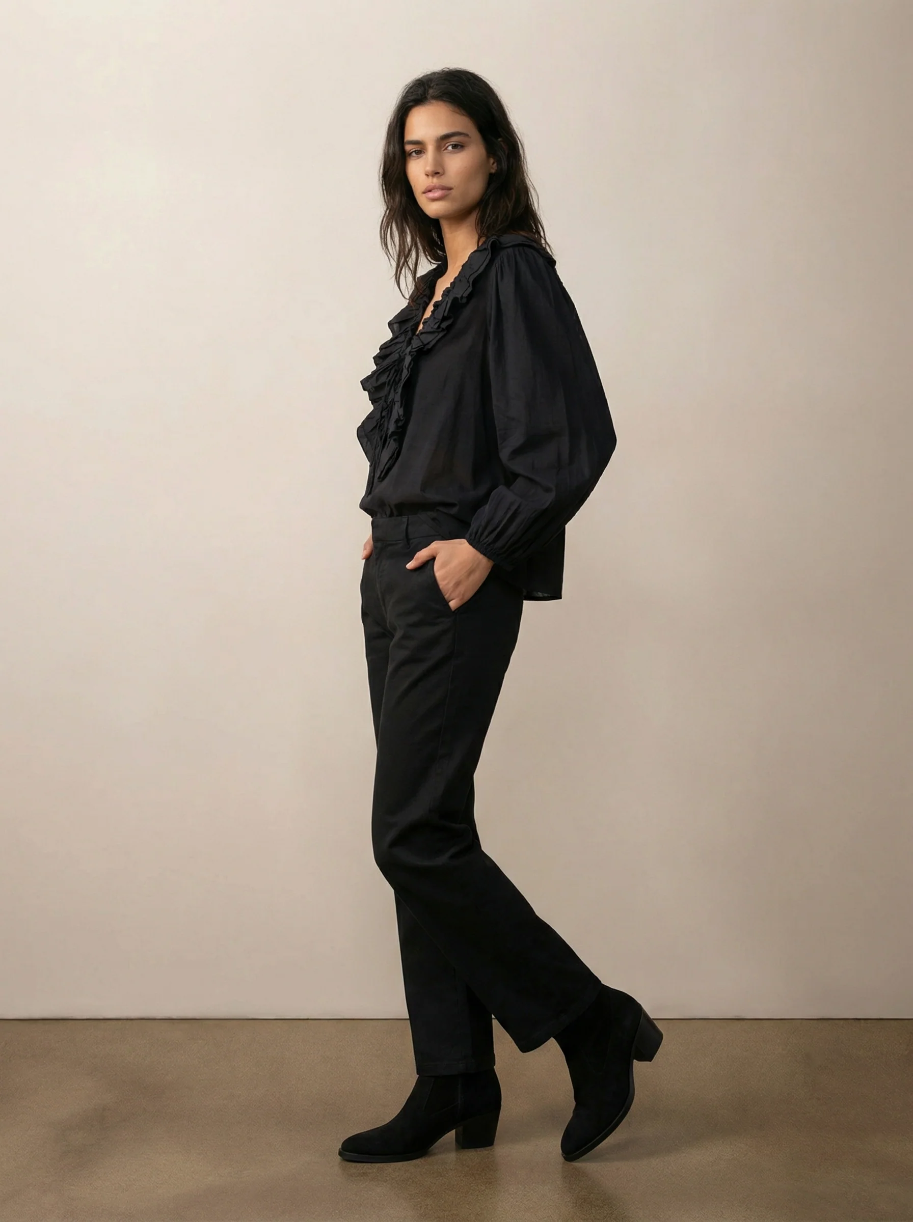 Straight tencel pants - Image 4