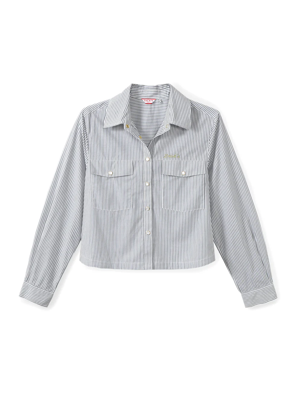 Striped button-down shirt