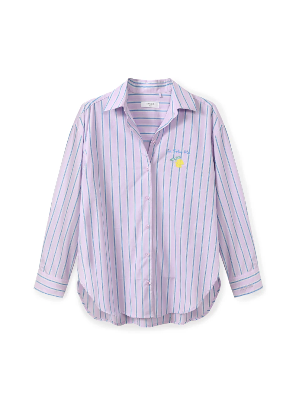 Striped button-down shirt