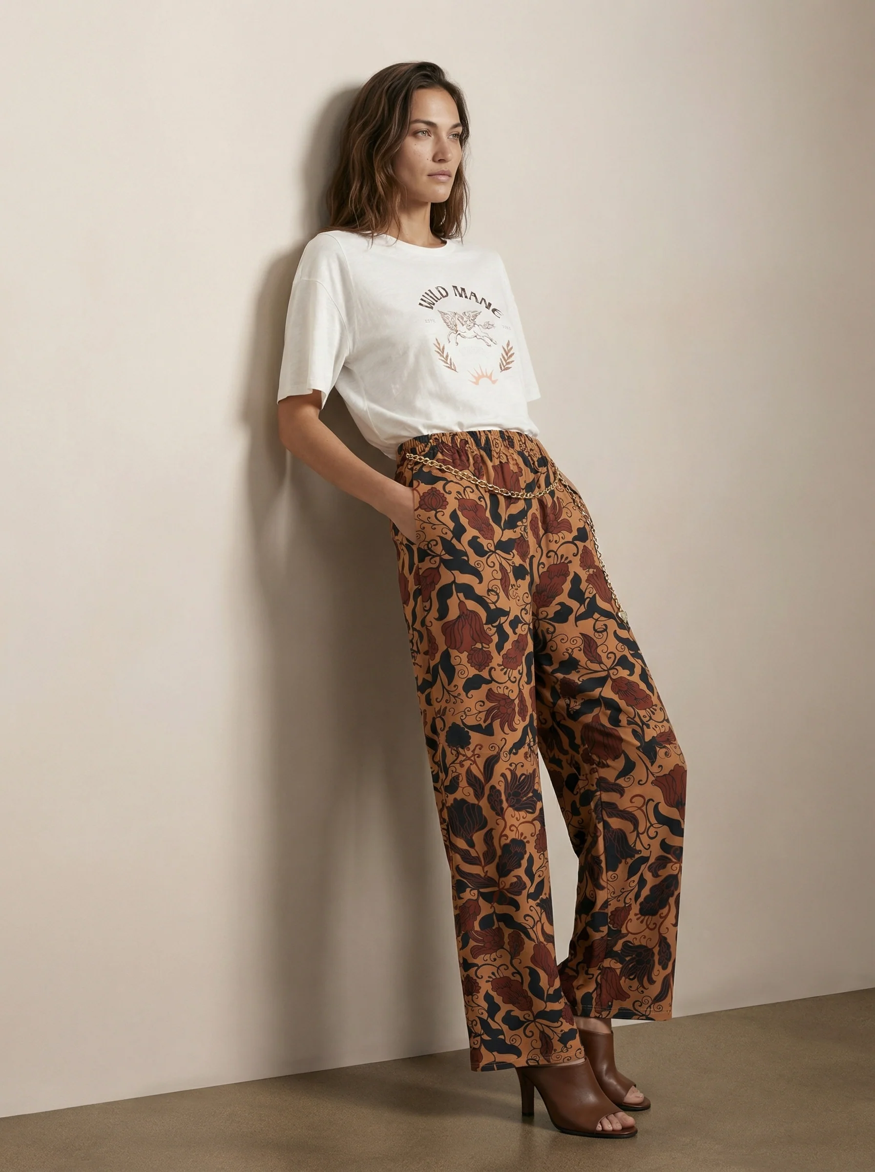 T-shirt with pattern combination - Image 3